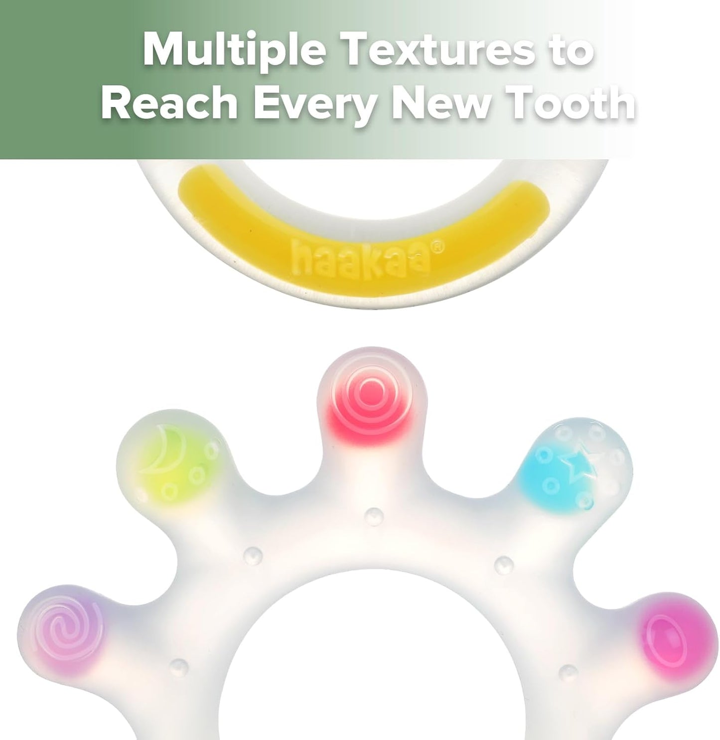 Dinky Digits Palm Teether, Baby Teething Toys, Food Grade Silicone Teethers for Babies 0-6 Months/6-12 Months, BPA Free Teething Relief Baby Chew Toys