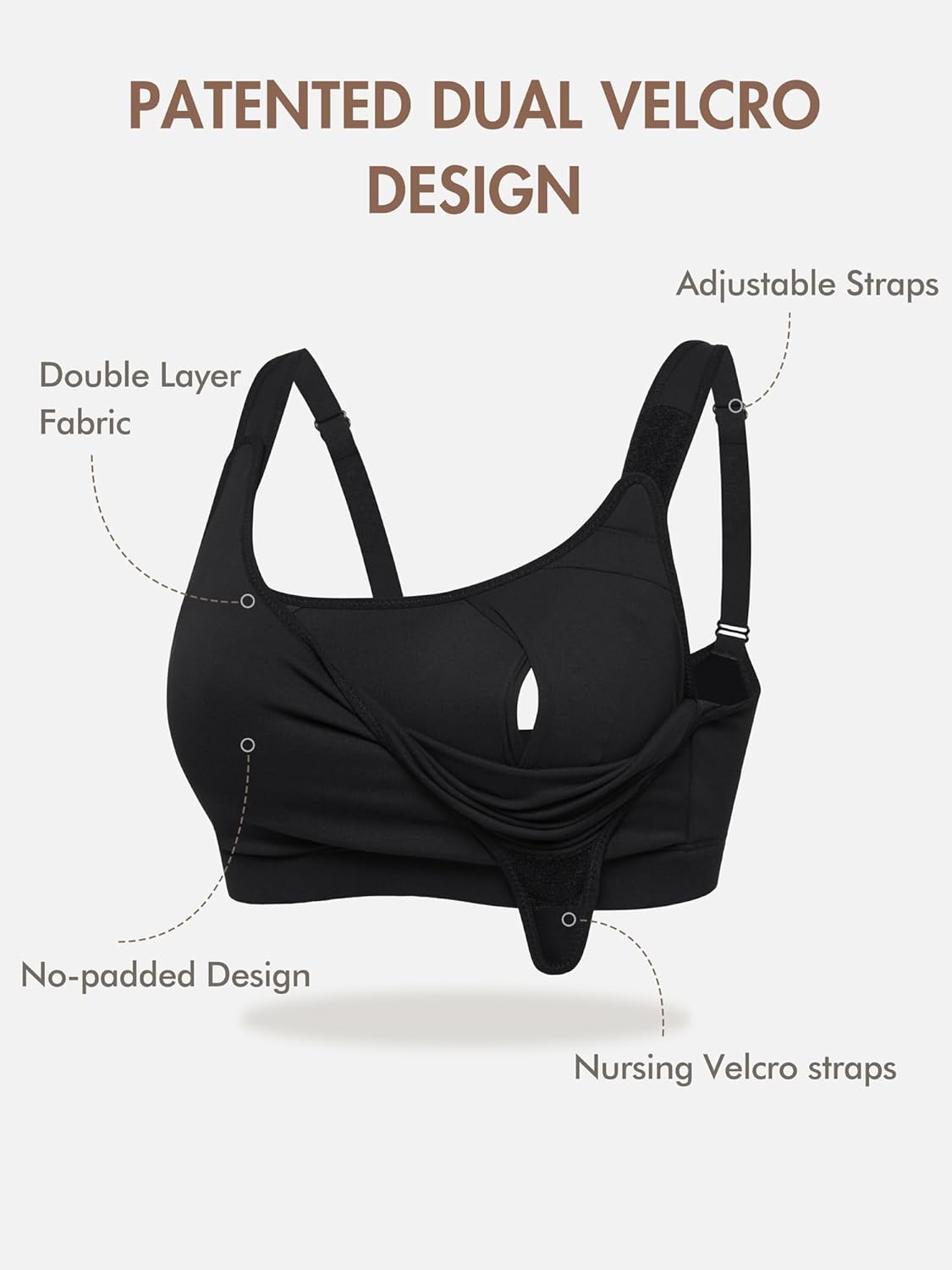 Women'S Pumping Bra Hands Free All-In-One Nursing Sports Bras Wireless Maternity Bras for Breastfeeding