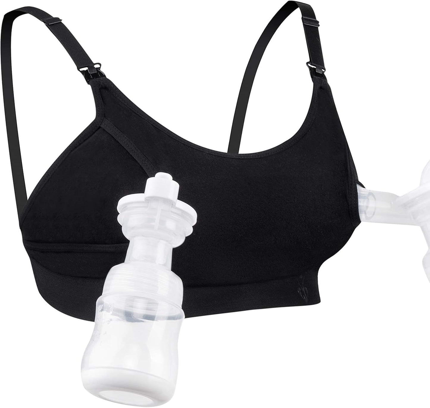 Pumping Bra Hands Free, 2-In-1 Pumping & Nursing Bra Comfortable & Adjustable Suitable for Medela, Lansinoh XS-XXL