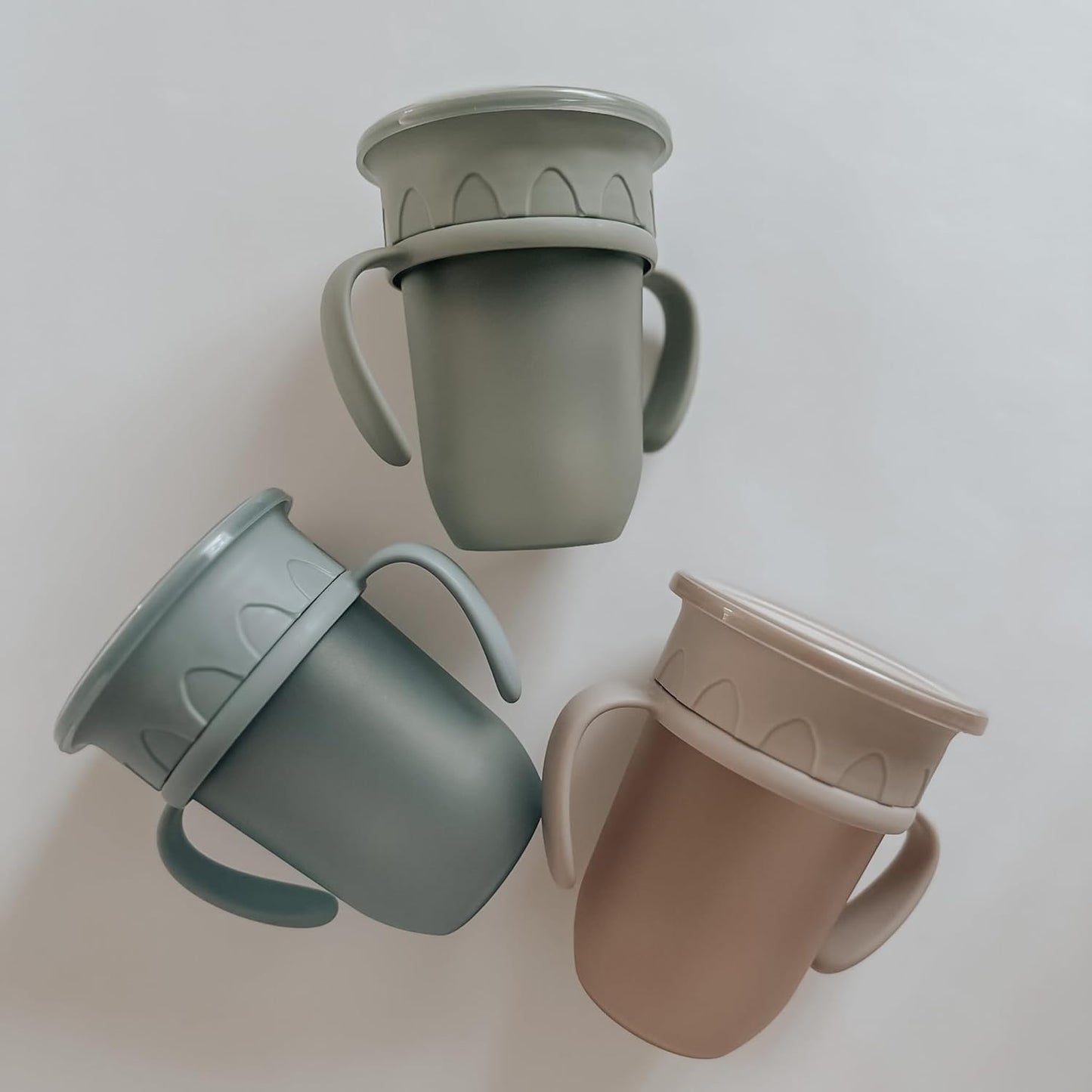 Nouka All around Cup | Leak Proof and Easy Grip | Removable Handles | Wave
