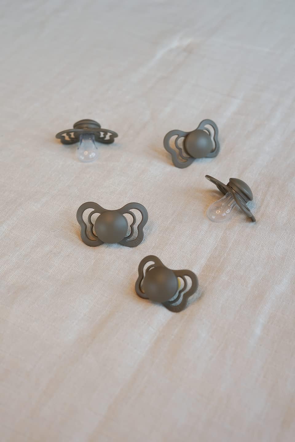 Pacifiers - Couture Collection | Bpa-Free Baby Pacifier | Made in Denmark | Set of 2 Vanilla/Dark Oak Color Premium Soothers | Size 0-6 Months