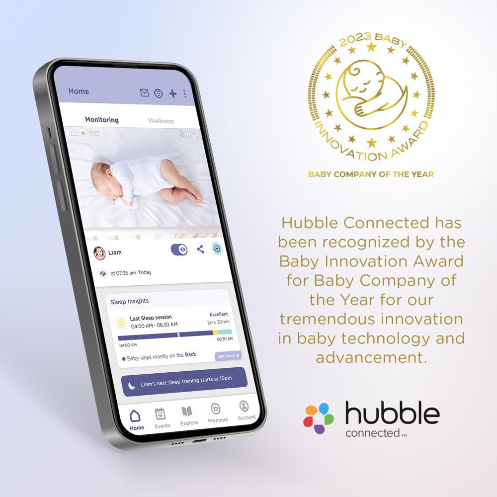 Nursery Pal Cloud Touch Smart Baby Monitor with HD Video, 5' Touchscreen Parent Unit, Dual Viewing Modes Featuring Wifi and Wifi-Free Viewing, Two-Way Audio.