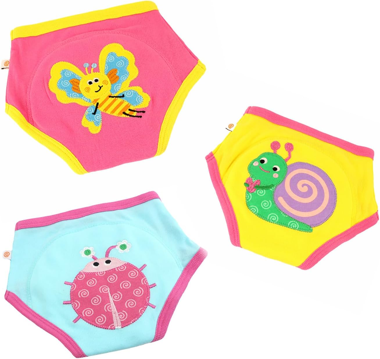 Organic Cotton Potty Training Underwear for Toddlers & Infants – Soft & Absorbent, Reusable Underwear for Boys & Girls, Transition from Diapers Garden Creatures 3T-4T
