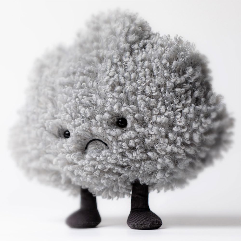 Amuseables Storm Cloud Stuffed Toy, 10 Inches - Cloud Plush - Fun Gift Idea