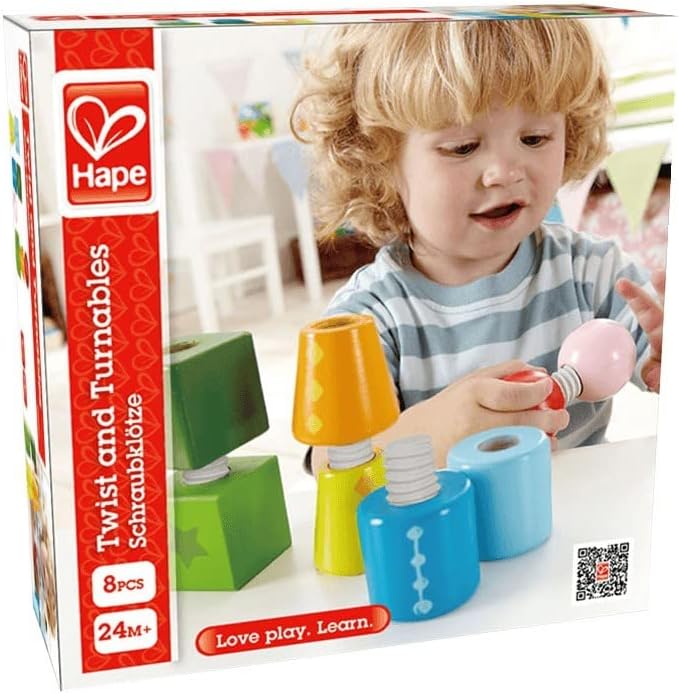 - Twist and Turnables Wooden Building Block Set