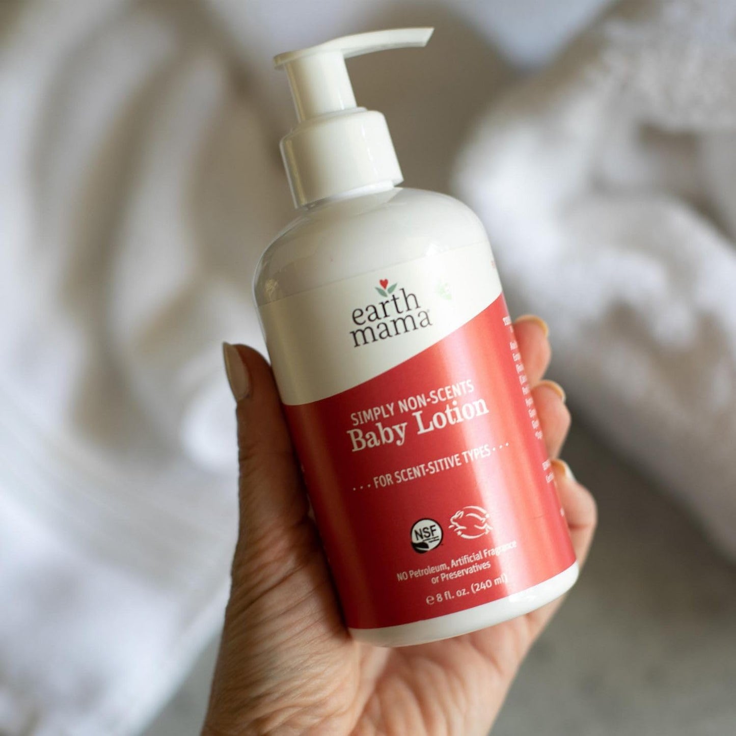 Earth Mama Natural Non-Scents Baby Lotion, 240 Milliliters