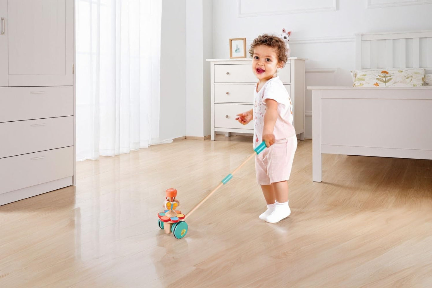 - Dancing Butterflies Wooden Push and Pull Toy