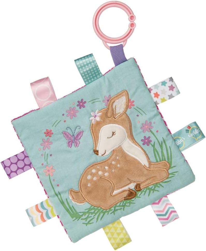 - Baby Infant Toddler - Taggies Crinkle Me - Stroller and Car Seat Toy, Sensory Toy, Crinkle Paper and Squeaker, Flora Fawn