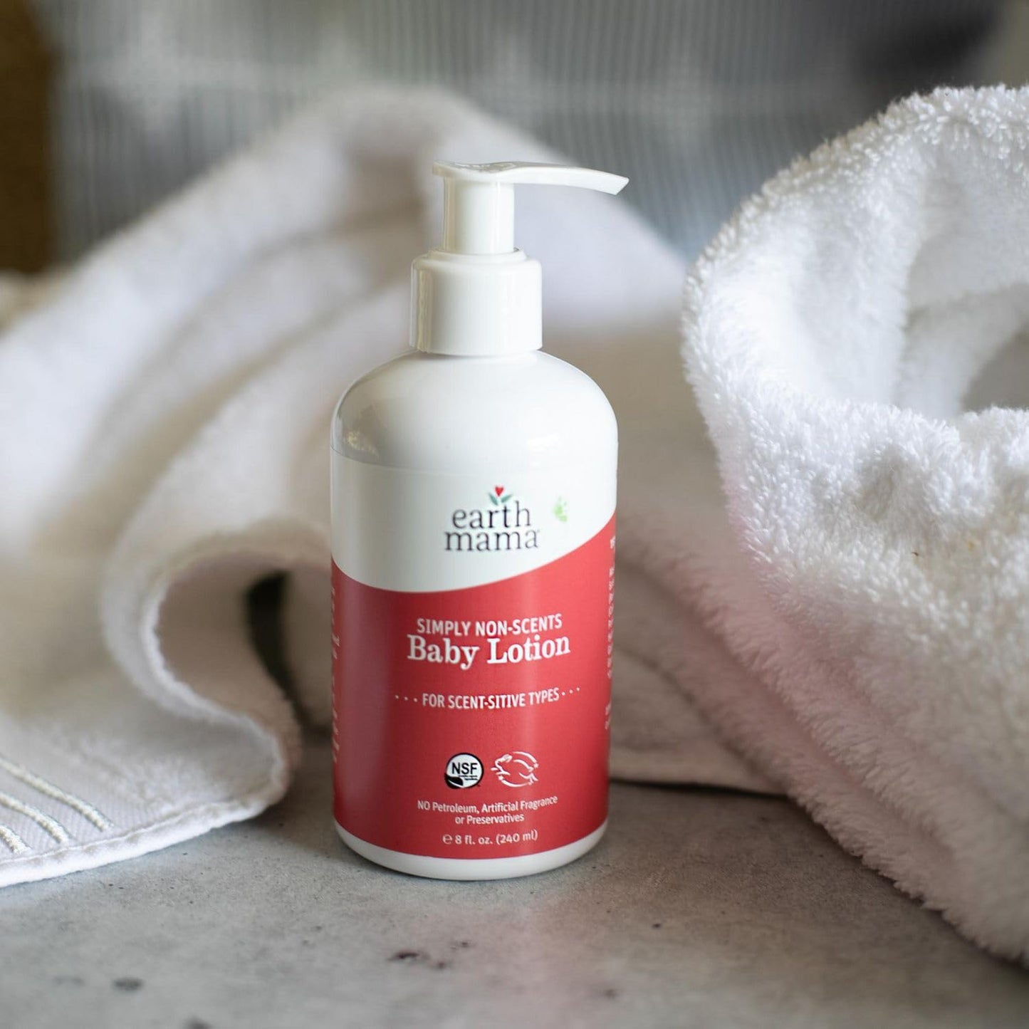 Earth Mama Natural Non-Scents Baby Lotion, 240 Milliliters