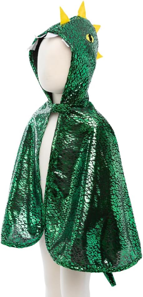 53062, Dragon Toddler Cape, Green/Metallic, US Size 2-3T