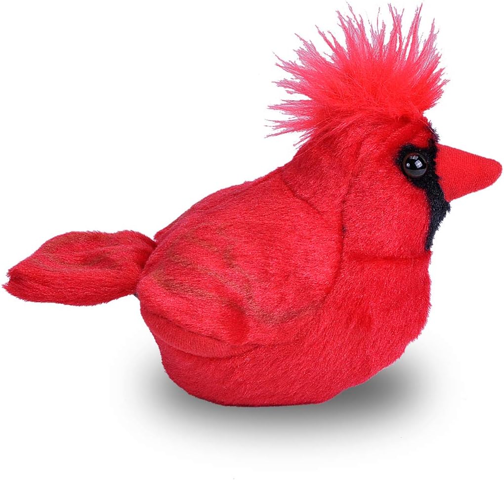 18221 Audubon Birds Northern Cardinal Plush with Authentic Bird Sound, Stuffed Animal, Bird Toys for Kids and Birders