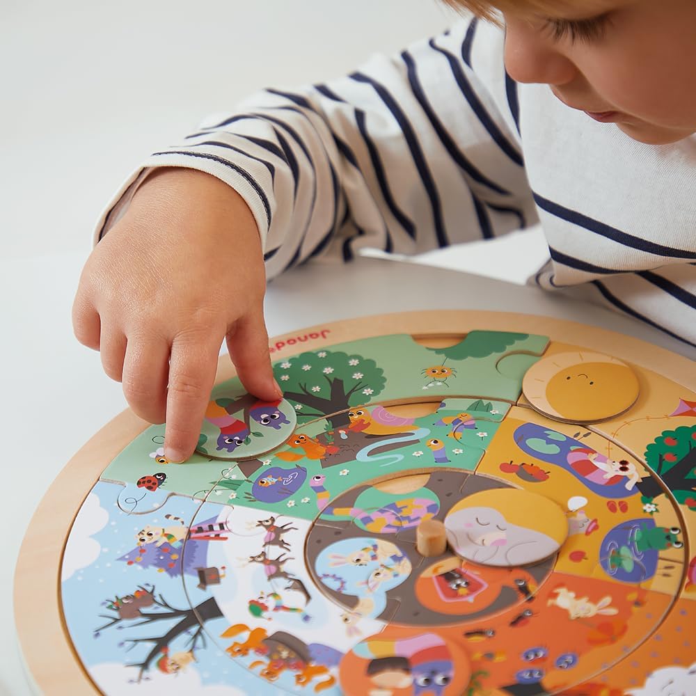 - Garden - Observation Puzzle - Educational Game - Learn the Concept of Time - Early-Discovery for Children and Toddlers - from 4 Years + - Multilingual - J05090
