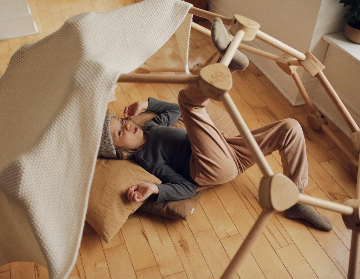 Pikler Bamboo Climbing Dome for Toddlers & Kids | Helps Develop Balance & Coordination Skills | Ages 12 Months+