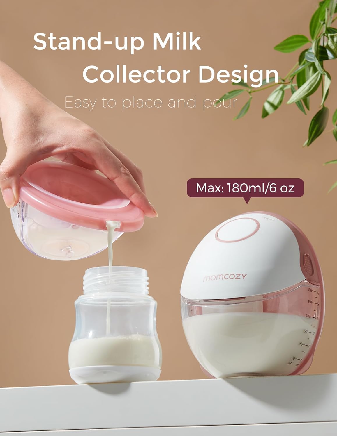 Breast Pump Hands Free Mobile Style | M6, Wearable Breastfeeding Pump Ideal Rhythm for More Milk, Doublefit Flange More Fit & Discreet with 3 Modes & 9 Levels, 24Mm (Cozy Red, 2 Count)