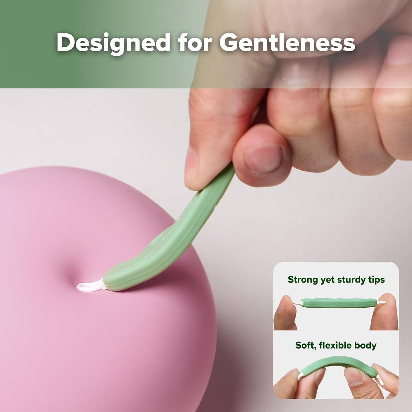 Baby Nose Cleaner & Ear Wax Removal Tool,The Unique Crocodile-Shaped Design,Baby Essentials-Pea Green