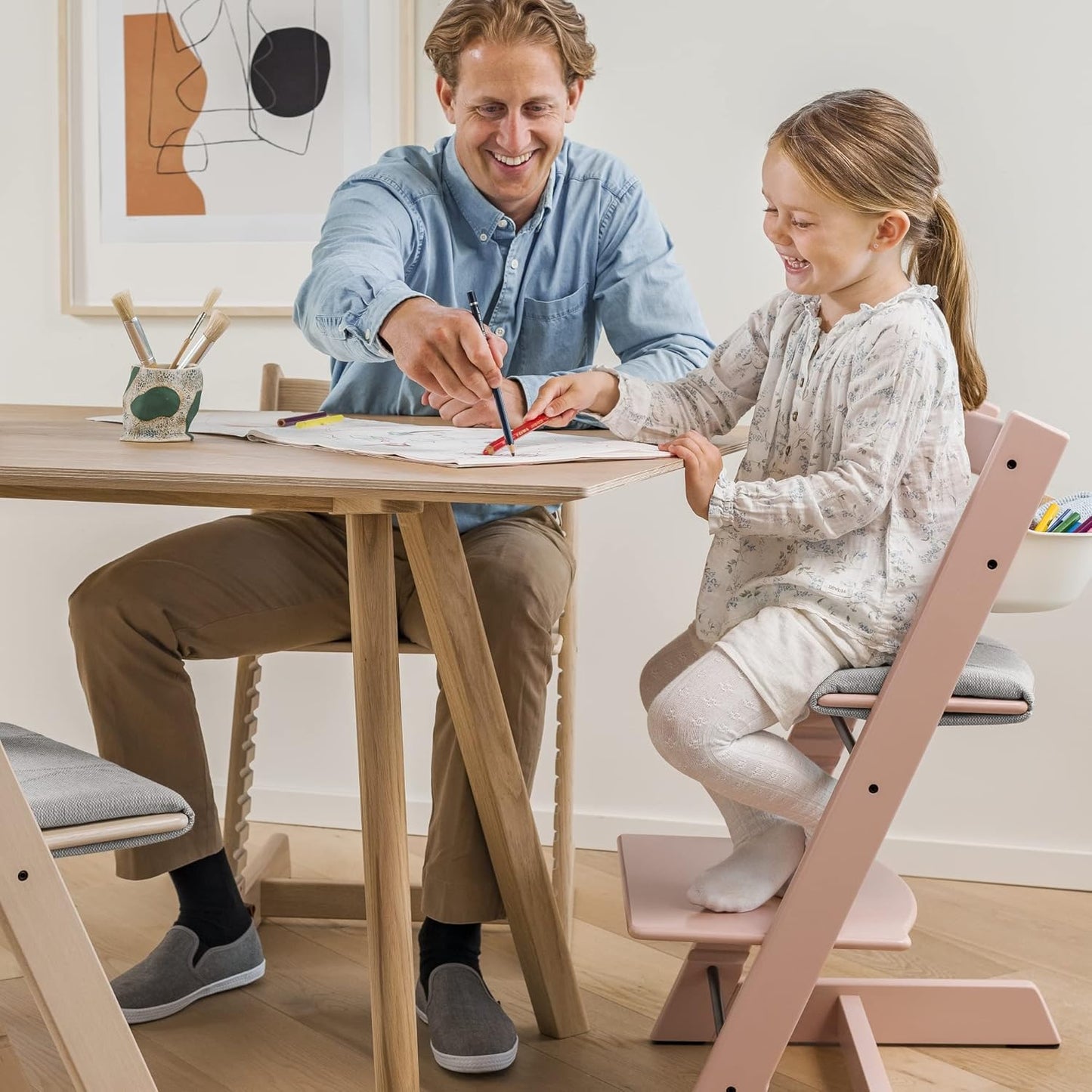Tripp Trapp Chair from , Fjord Blue - Adjustable, Convertible Chair for Toddlers, Children & Adults - Convenient, Comfortable & Ergonomic - Classic Design