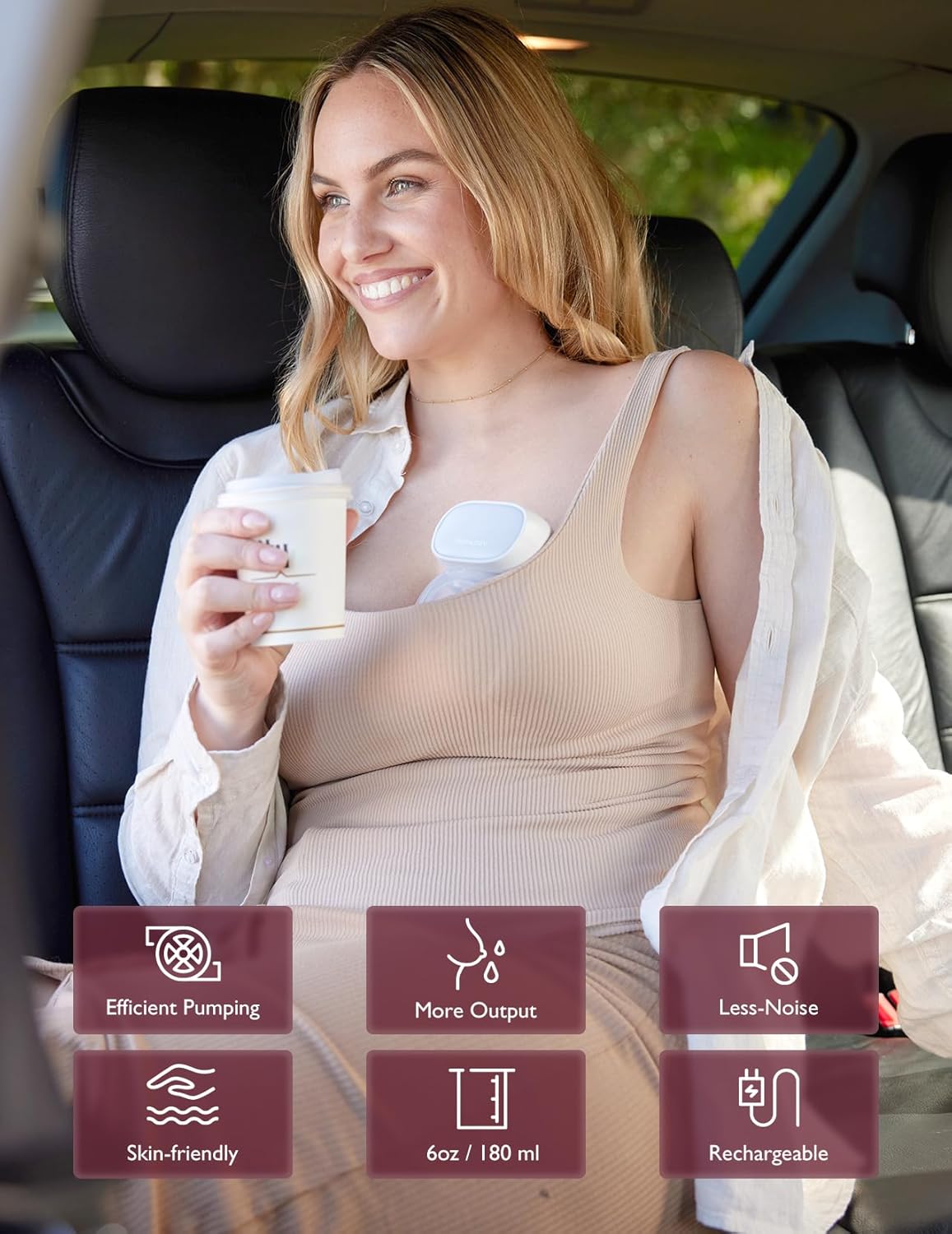 S9 Pro Updated Hands Free Breast Pump, Wearable Breast Pump of Longer Battery Life & LED Display, Double Electric Pump with 2 Modes & 9 Levels - 24Mm, 2 Pack Gray