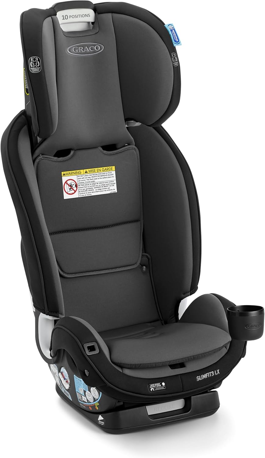 Slimfit3 LX 3-In-1 Car Seat Ft. Anti-Rebound Bar, Baby to Big Kid Car Seat, 2.2-45 Kg (4-100 Lb), Gotham