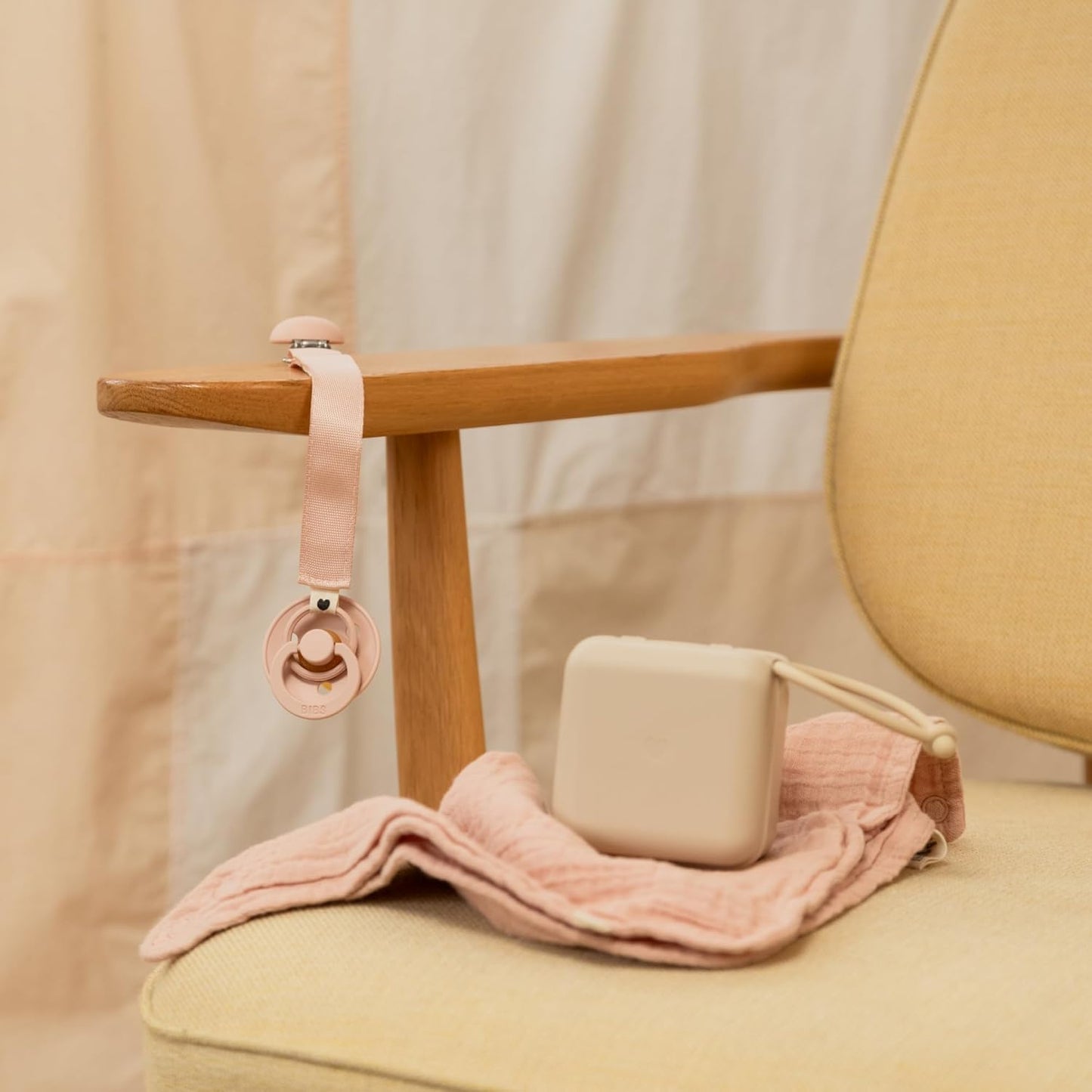 Dummy Clip Tape - Secure Your Baby'S Dummy with a Durable Polyester Ribbon and a Nickel-Free Metal Clip - Compatible with All Dummies