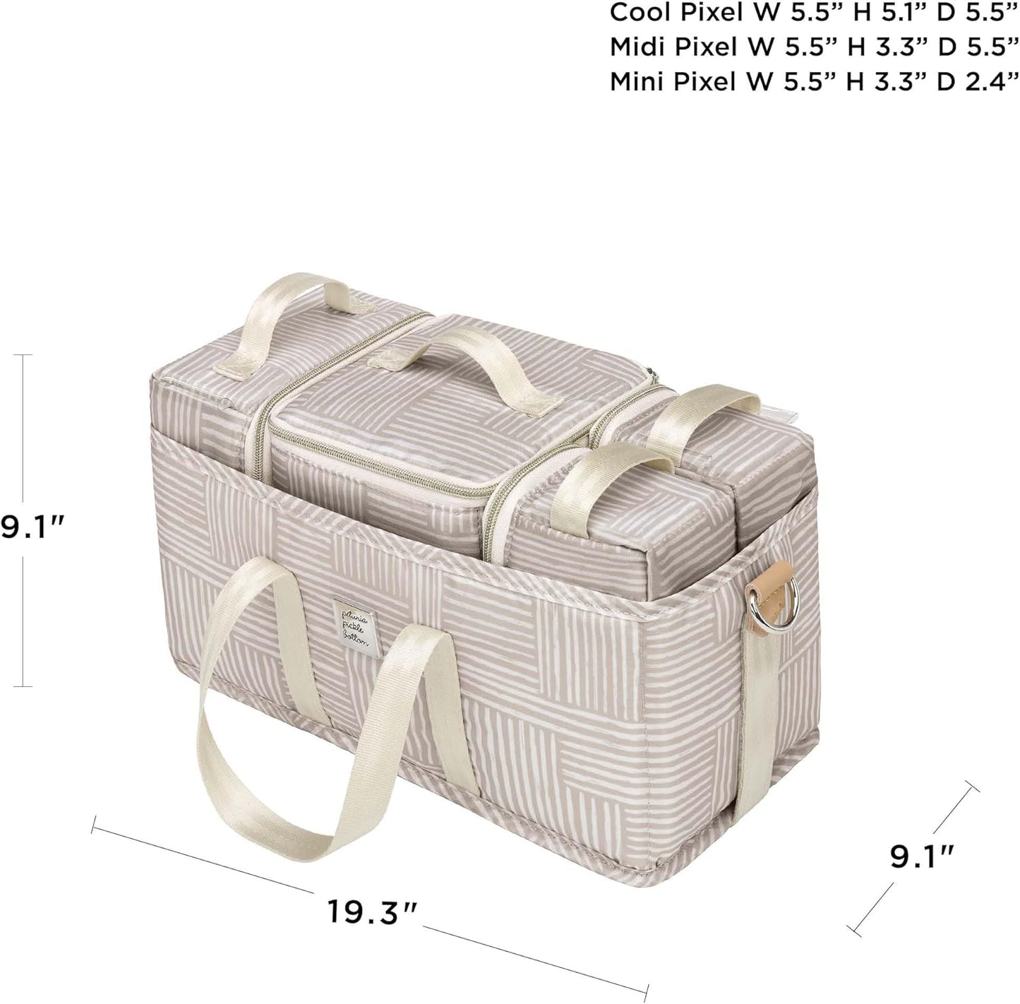 Inter-Mix Deluxe Kit | Baby Diaper Caddy Organizer | Keep Everything Organized in Diaper Bag, Stroller, or Nursery - Checker Stitch