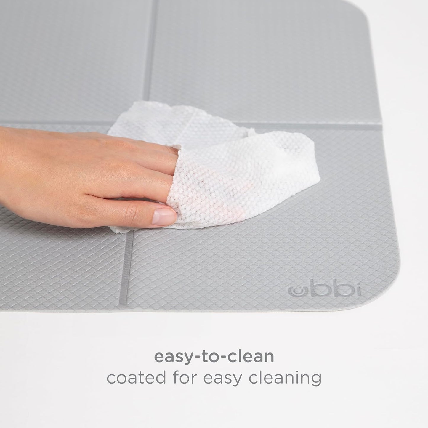 Portable Changing Mat with Gray and White Storage Bag, Gray