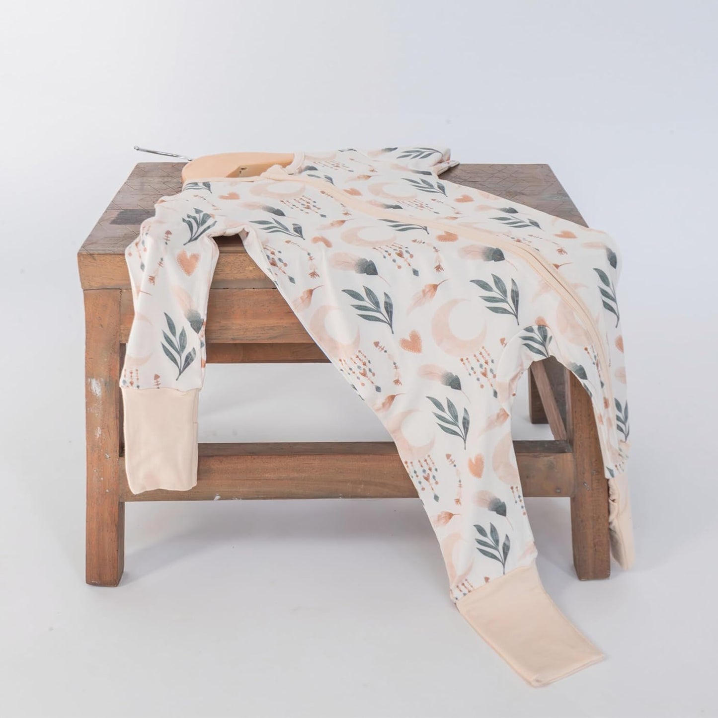 Viscose from Bamboo Sleeper Baby Pajamas, Convertible Gripped Footie with 2-Way Zipper, Ideal for Eczema