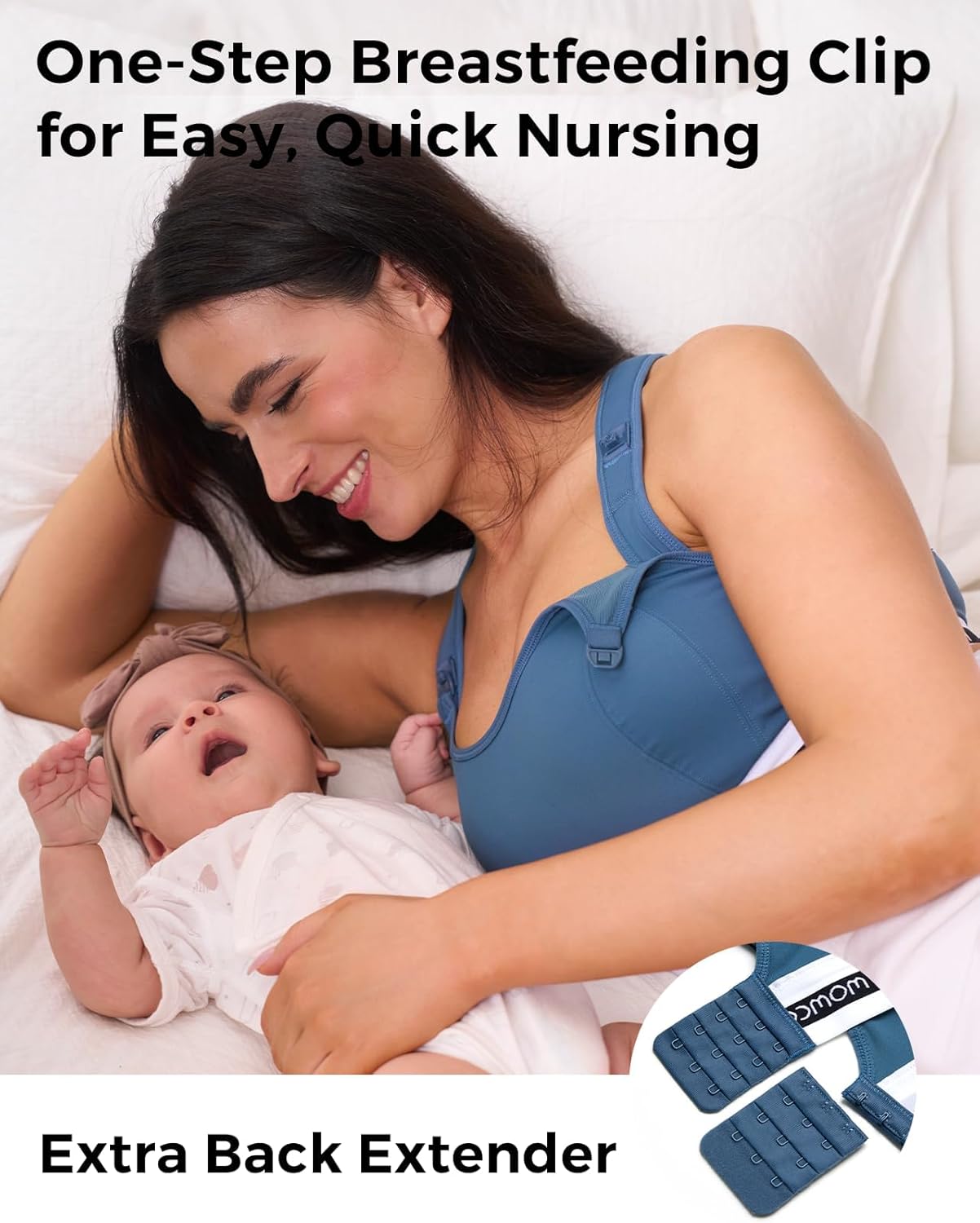 Nursing Bras for Breastfeeding, Low-Impact Nursing Sports Bra Support Maternity Pregnancy Padded Wireless Bralette