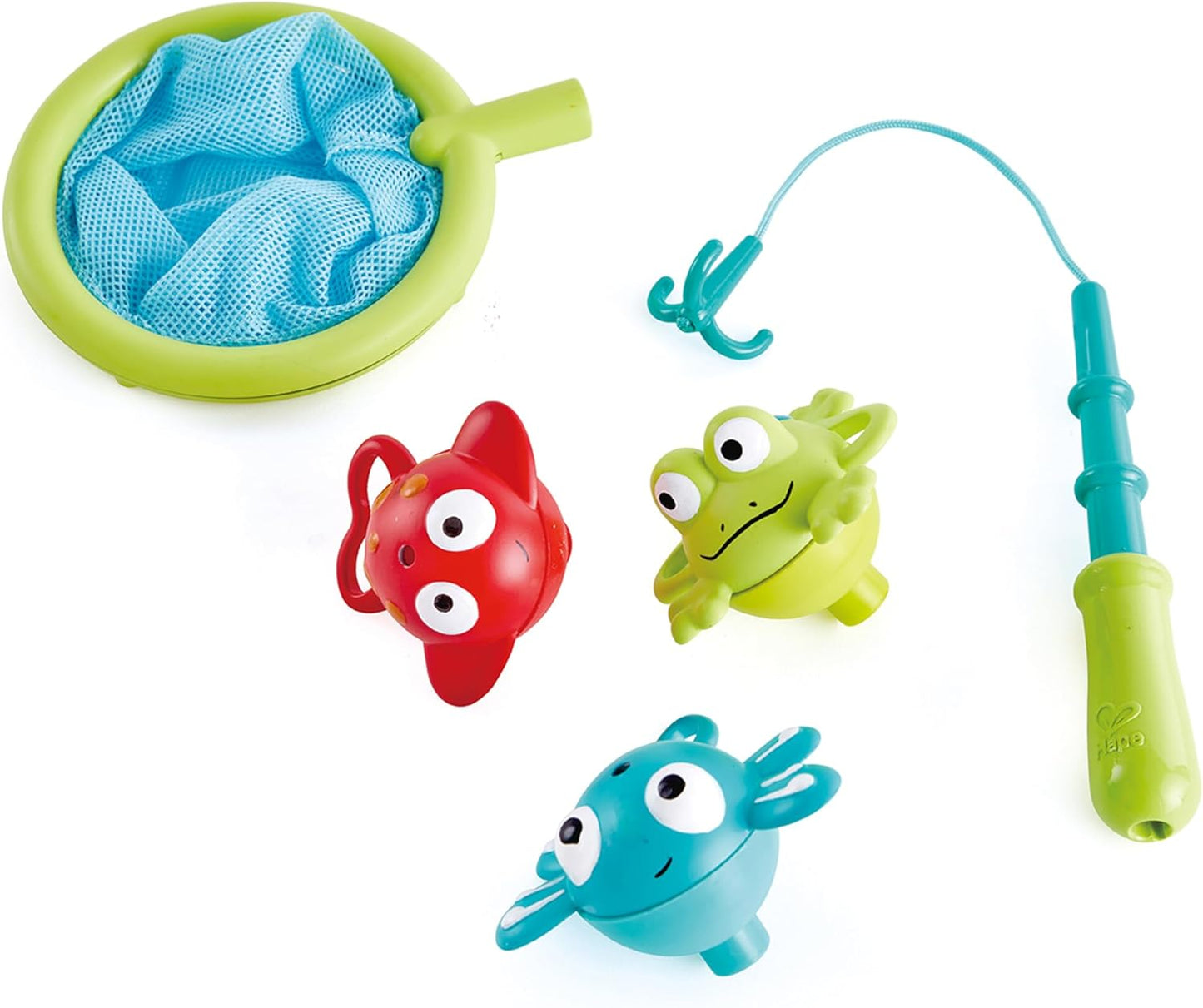 Double Fun Fishing Set | Jumping Sea Creatures with Net & Detachable Fishing Pole Handle