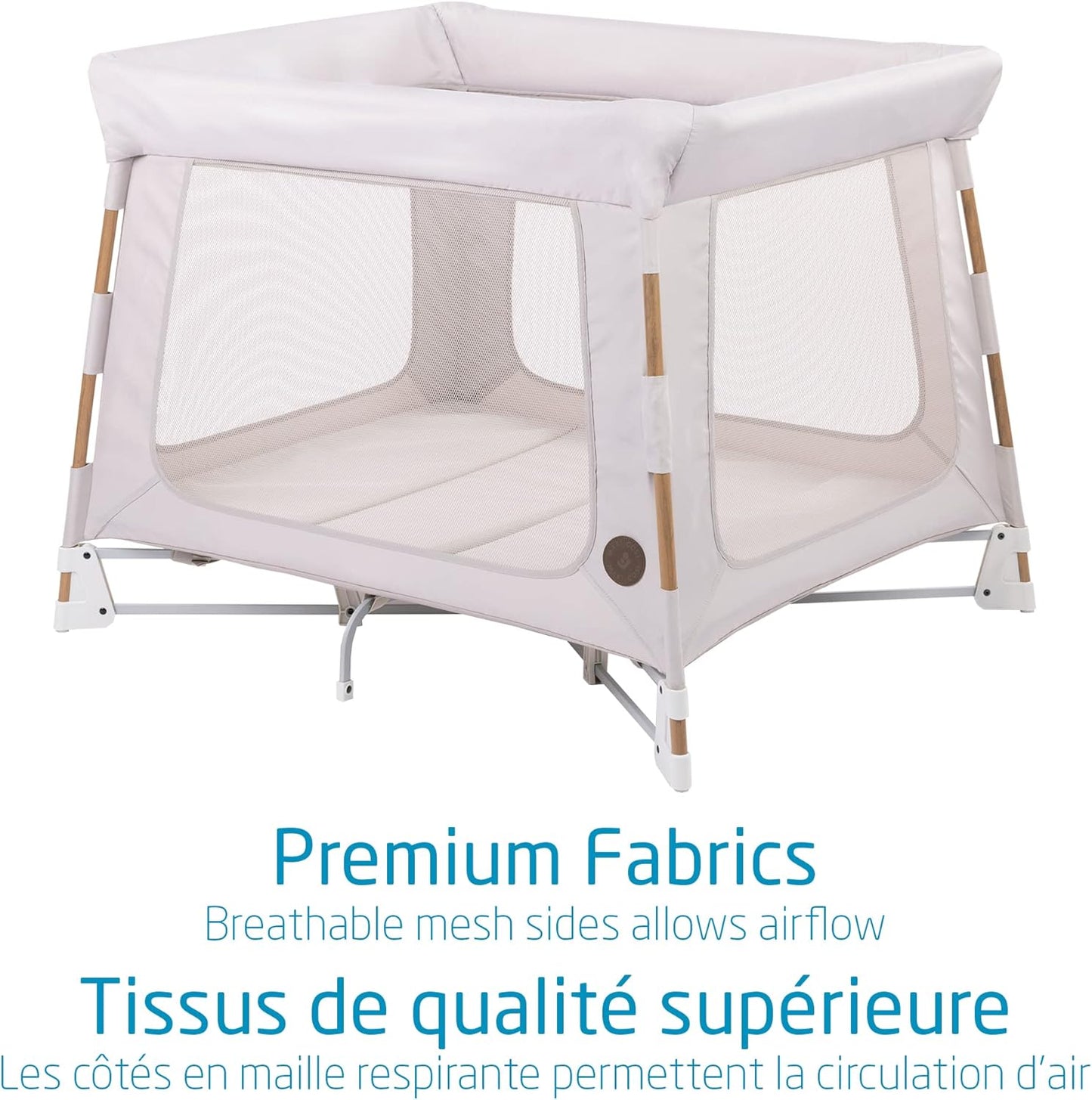 Swift Playard, Playpen with 3-In-1 (Newborn Bassinet, Toddler, Play), Portable, Ultra Comfort, 1 Step Fold, Travel Bag Included, Horizon Sand
