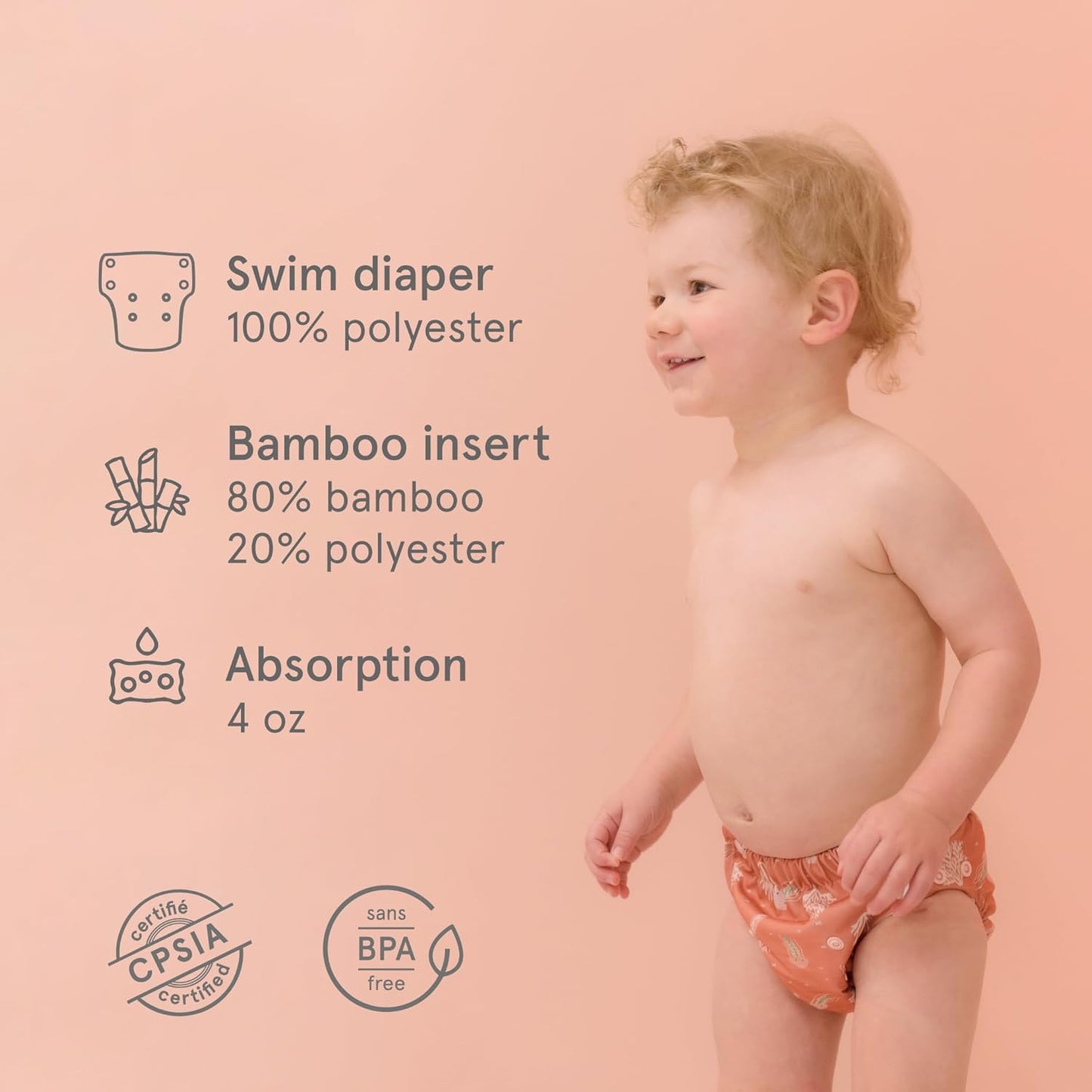 Reusable Swim Diapers – Adjustable, Washable & Leakproof Swimmers – Baby Swimming Diapers for Boys & Girls – Ideal for Swimming Lessons, Pool, Beach – Newborn to Toddler – 3 Pack