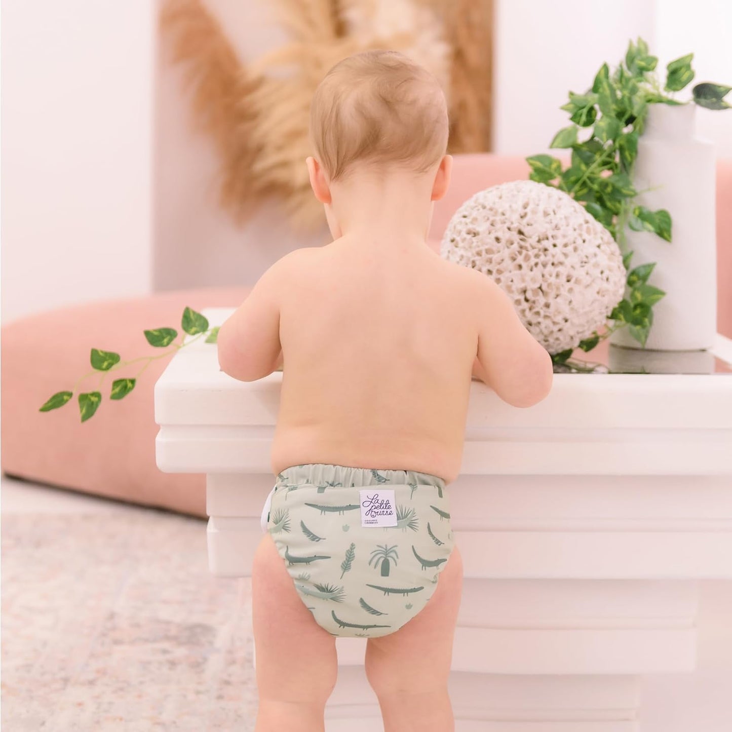 Reusable Swim Diapers – Adjustable, Washable & Leakproof Swimmers – Baby Swimming Diapers for Boys & Girls – Ideal for Swimming Lessons, Pool, Beach – Newborn to Toddler – 3 Pack