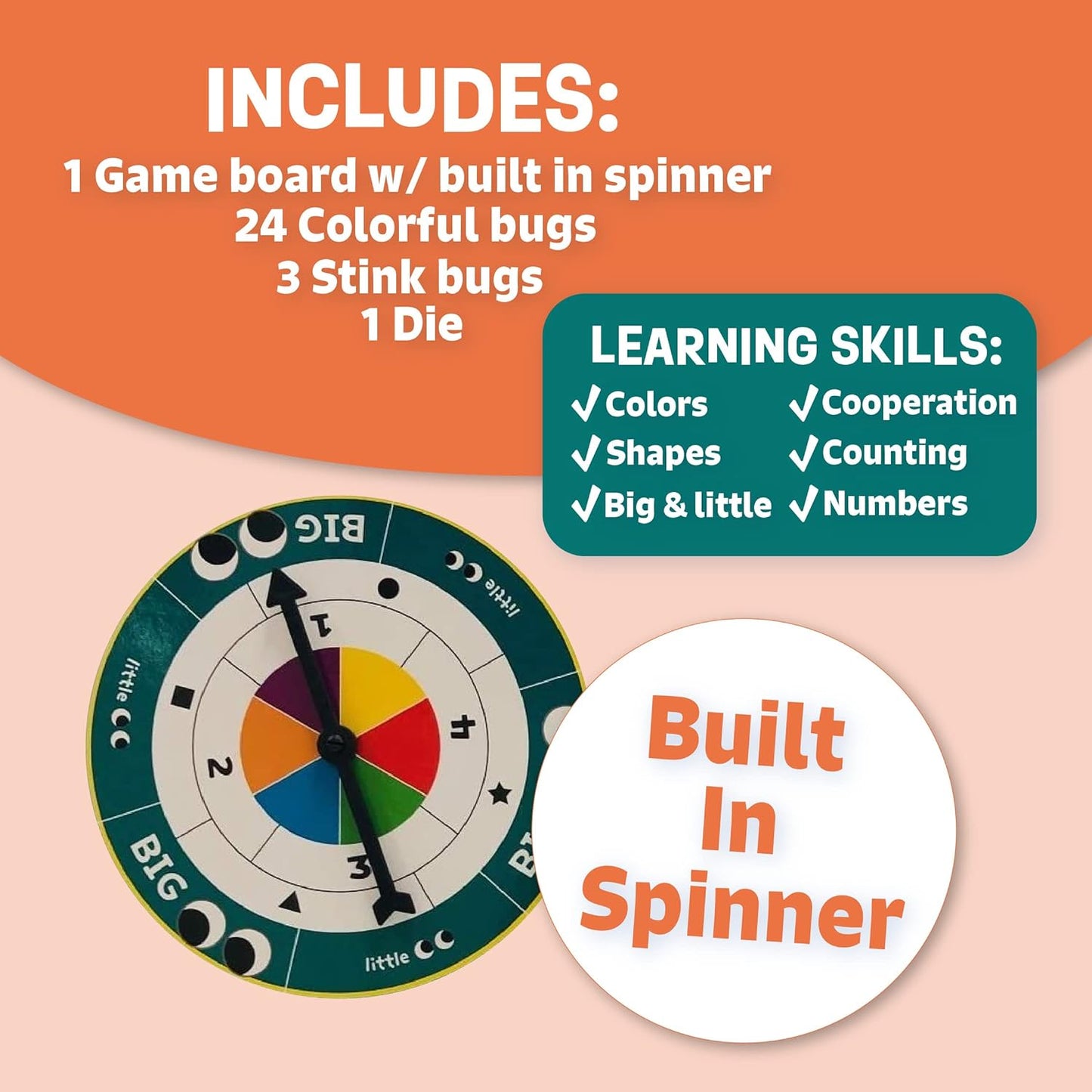 Snug as a Bug in a Rug Award Winning Cooperative Preschool Skills Builder Game for 2 to 4 Kids Ages 3+