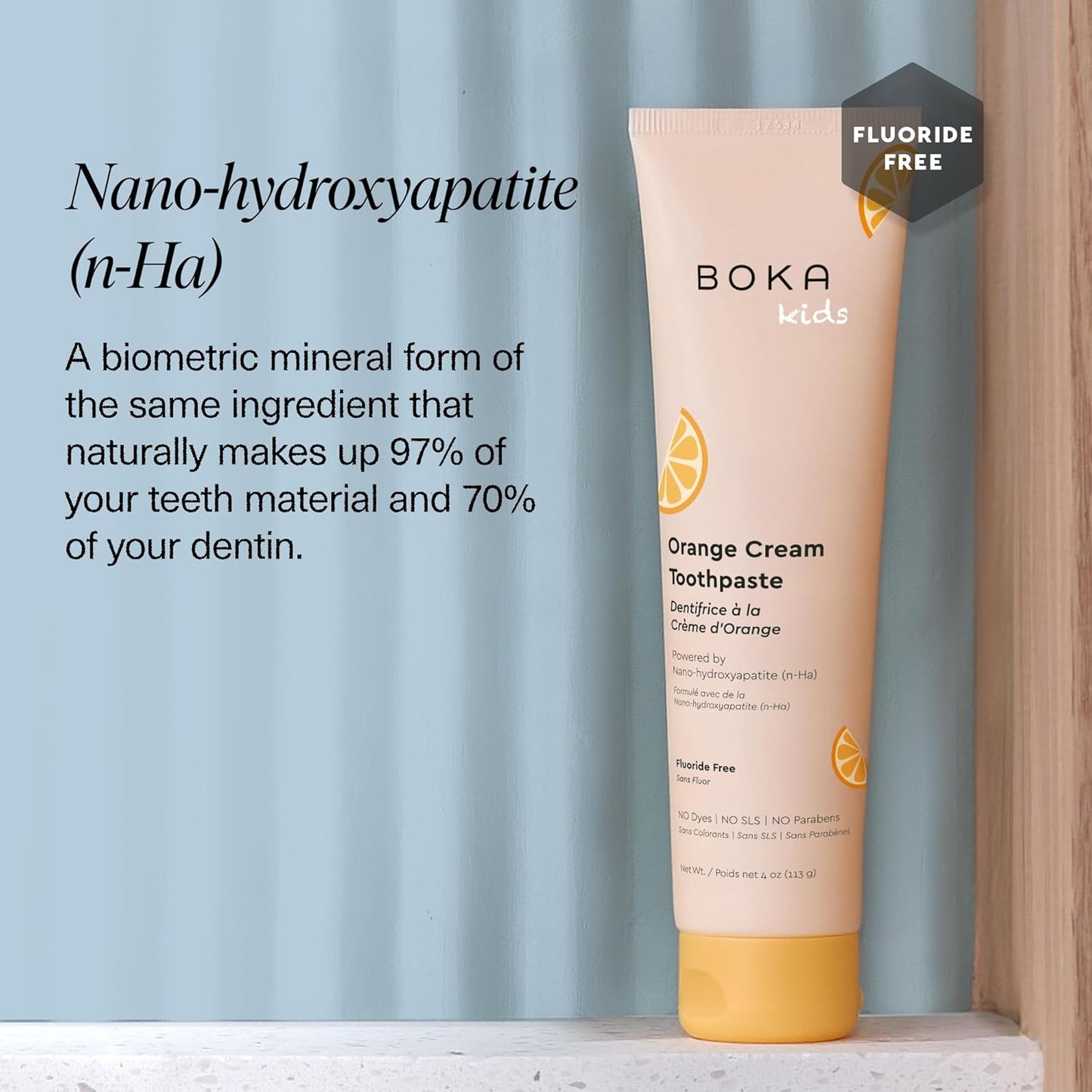 Fluoride Free Toothpaste, Nano Hydroxyapatite, Training Toothpaste - Orange Cream Flavor, 4 Fl Oz (113G) 1Pk