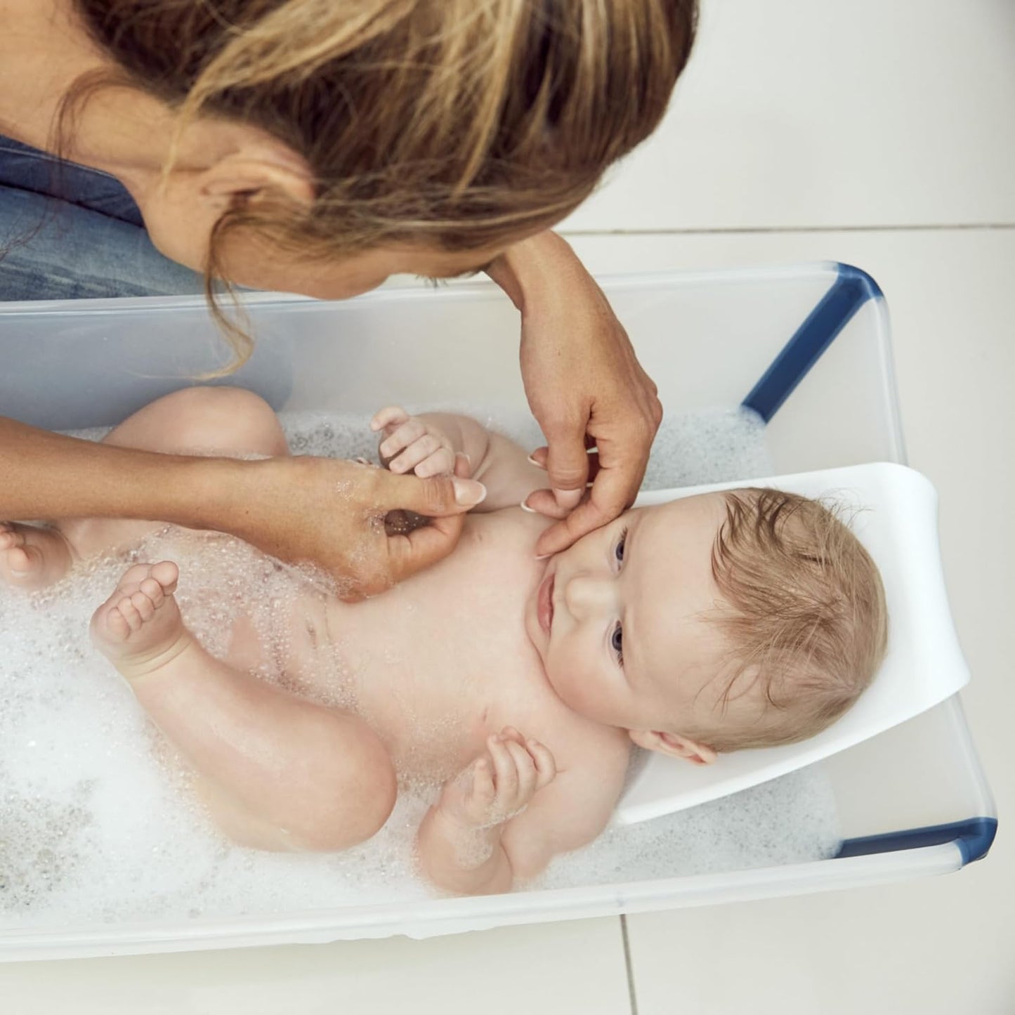 Flexi Bath Newborn Support, White - Made to Fit Flexi Bath Foldable Baby Bathtub - Lightweight, Convenient, Comfortable & Safe - Best for Babies up to Eight Months or 17.6 Lbs