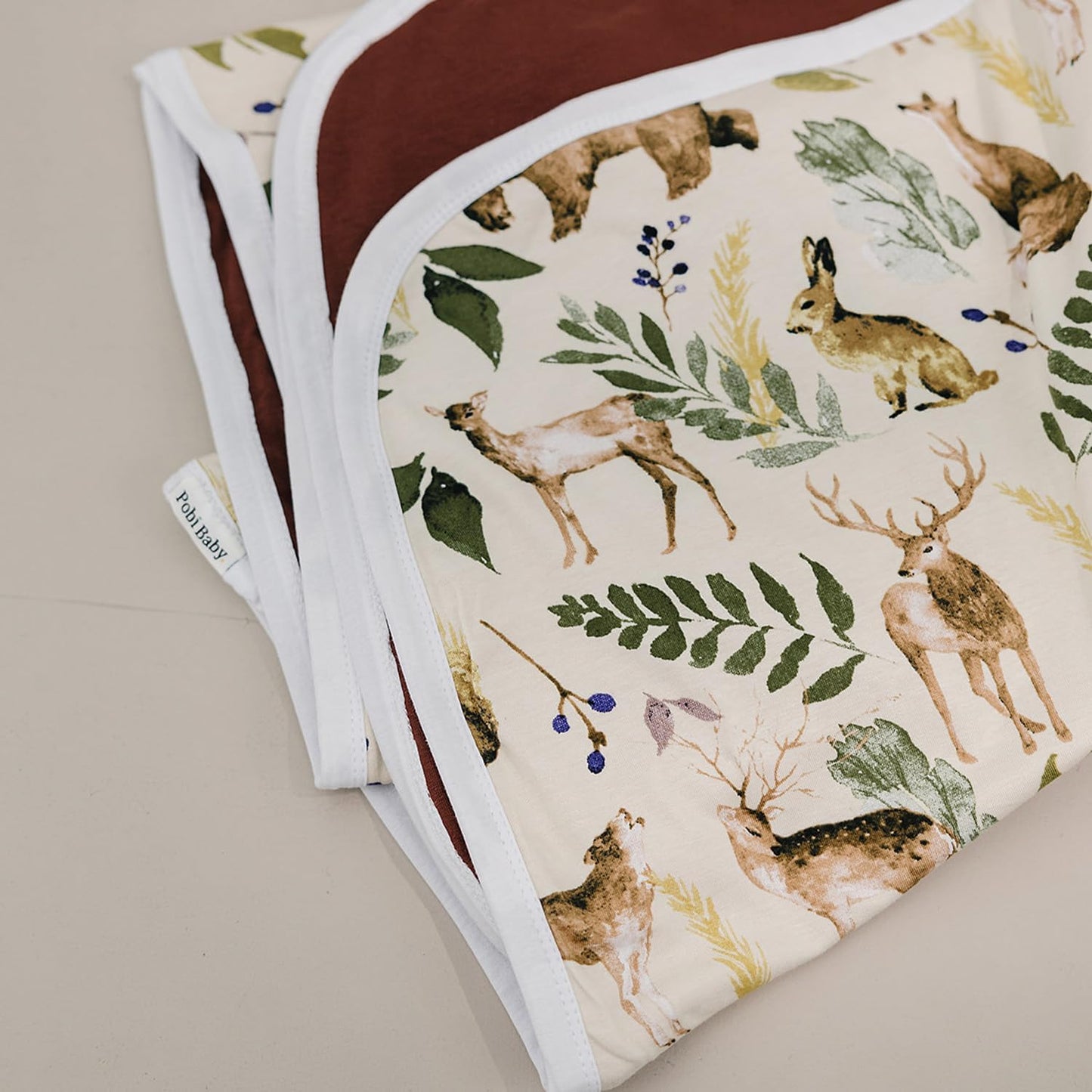 Pobi Baby Premium Baby Blanket, Soft Stretchy Quilt for Babies, Toddlers, Kids (Wildlife Animal)