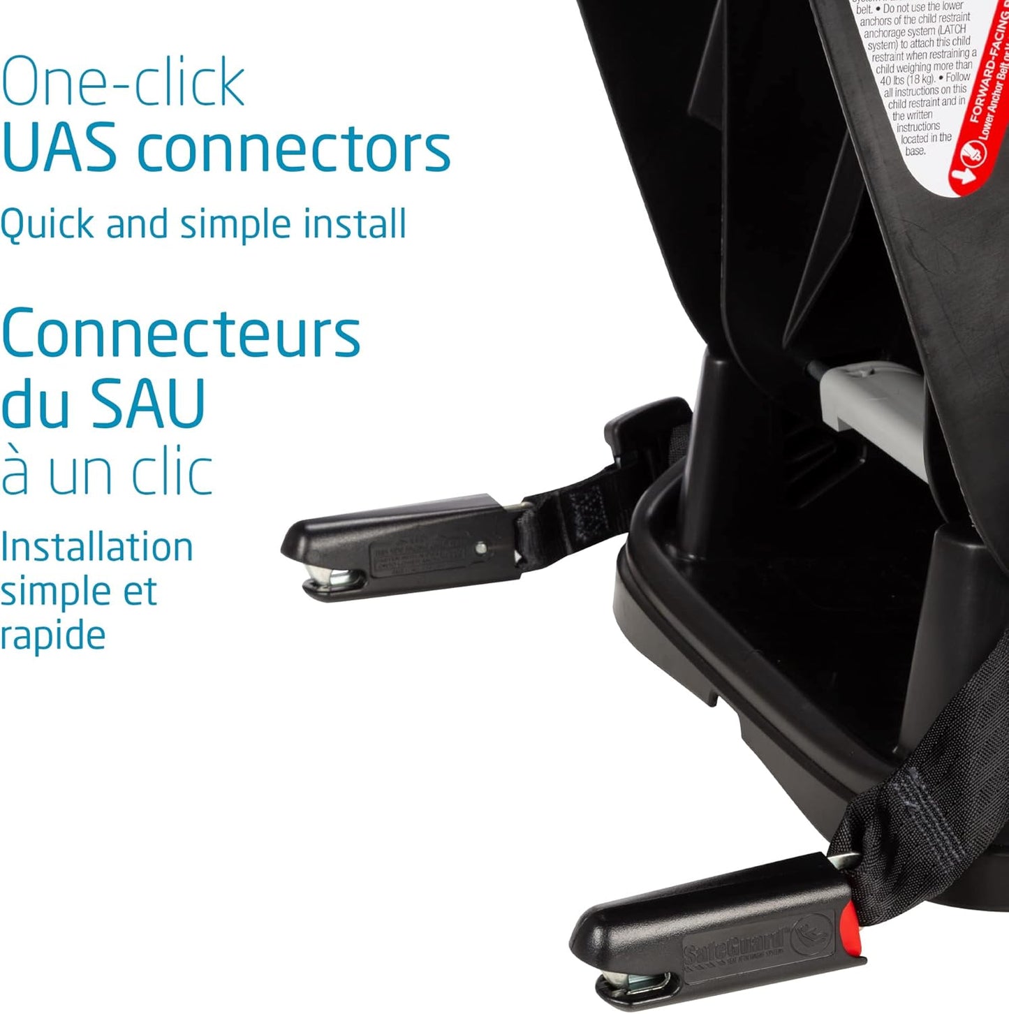 Pria All-In-One Car Seat, 3In1, Convertible from Infant to Toddler, Rear and Forward Facing, Booster Mode, Washable Seat Cover, Authentic Black