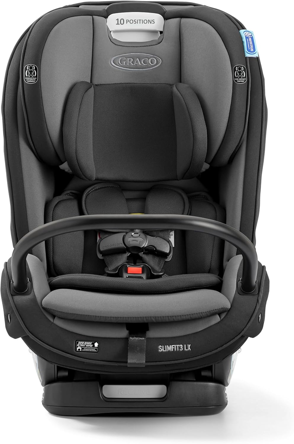 Slimfit3 LX 3-In-1 Car Seat Ft. Anti-Rebound Bar, Baby to Big Kid Car Seat, 2.2-45 Kg (4-100 Lb), Gotham