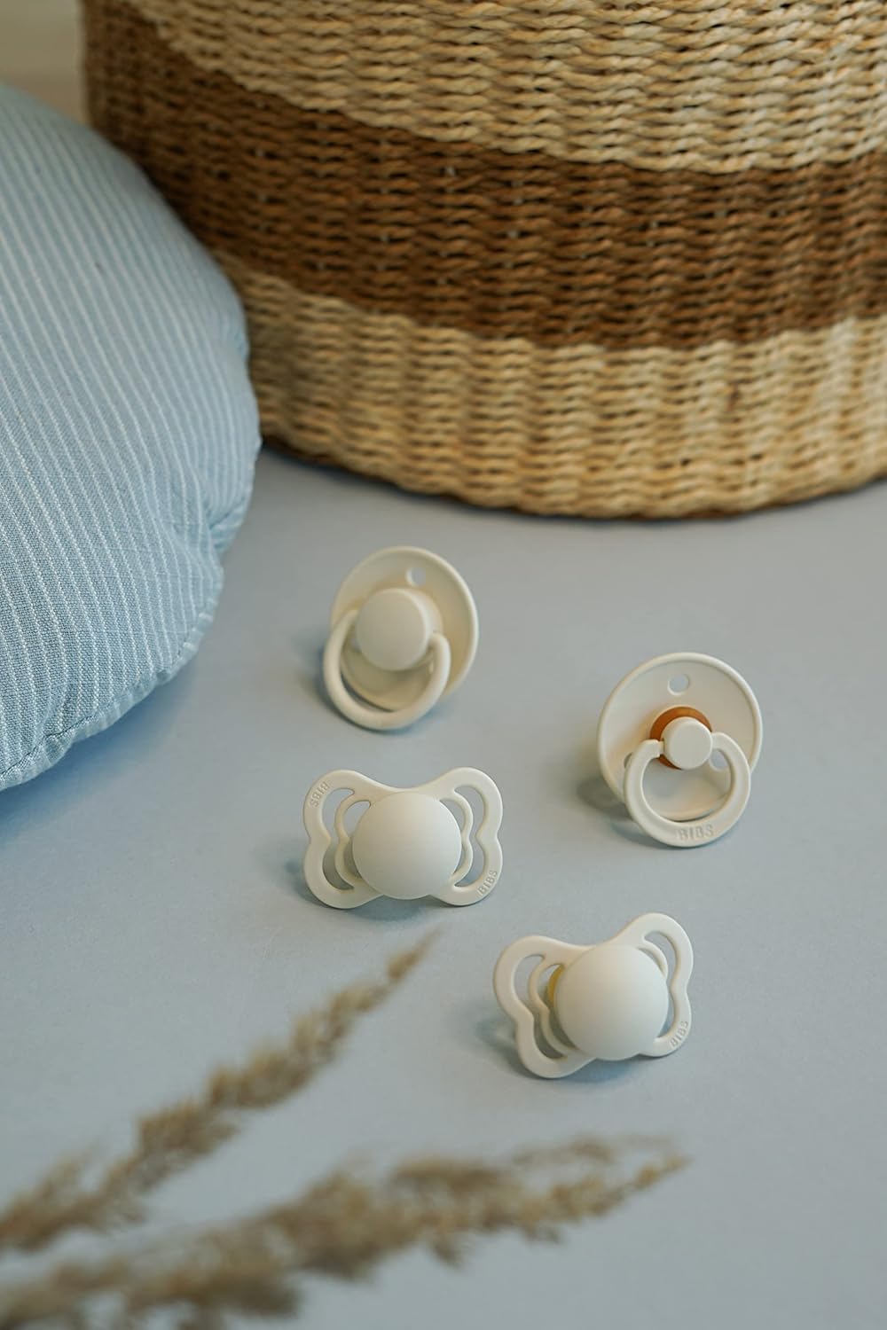 Pacifiers Try-It Collection | Includes Colour, De Lux, Couture and Supreme Pacifiers | Bpa-Free Natural Rubber & Silicone | Made in Denmark | Ivory | 0 to 6 Months