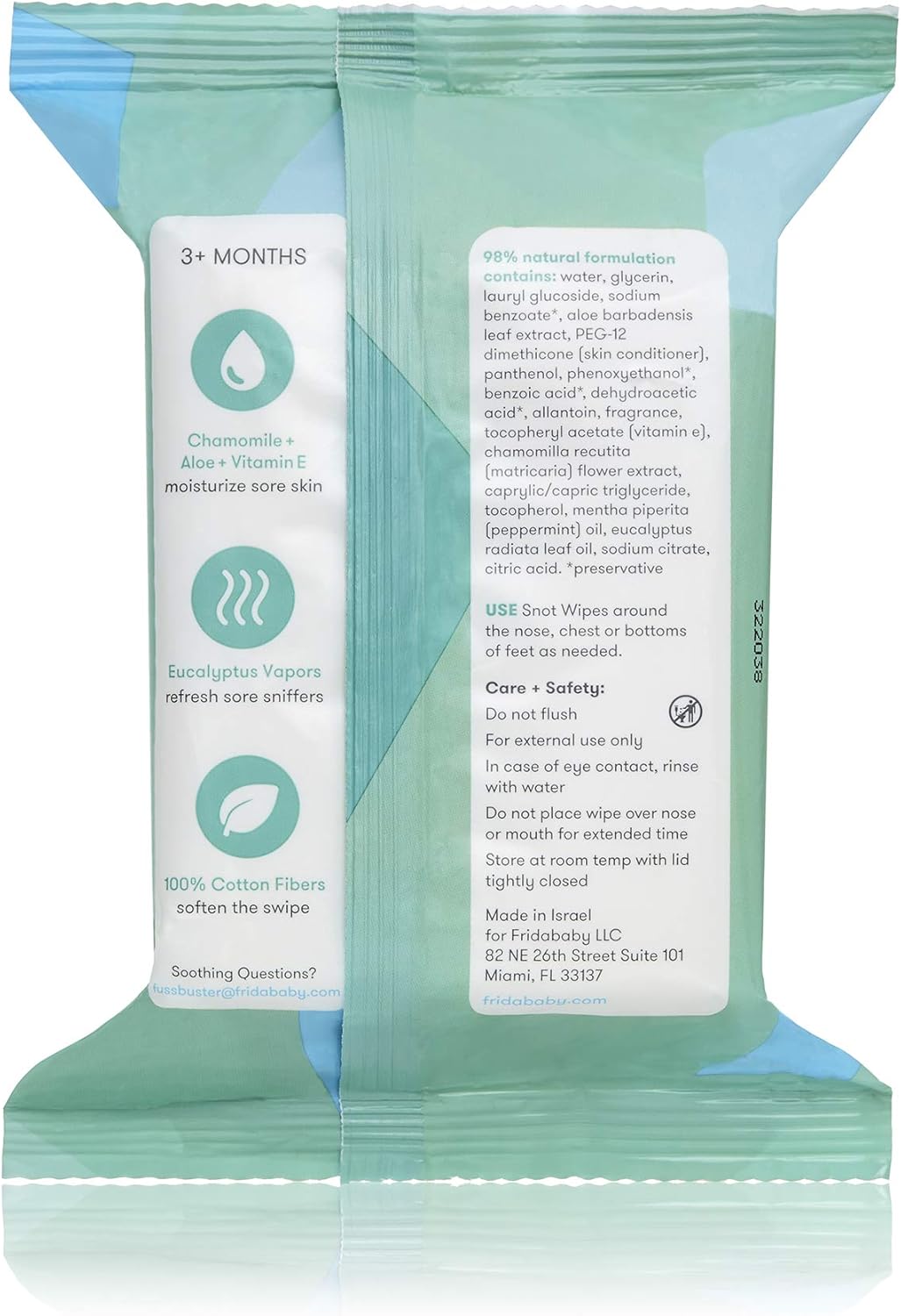 Baby Nose Wipes by Fridababy | Breathefrida the Boogerwiper Moisturizing Baby Facial Tissues and Chest Rub for Sensitive Skin (3 Pack)