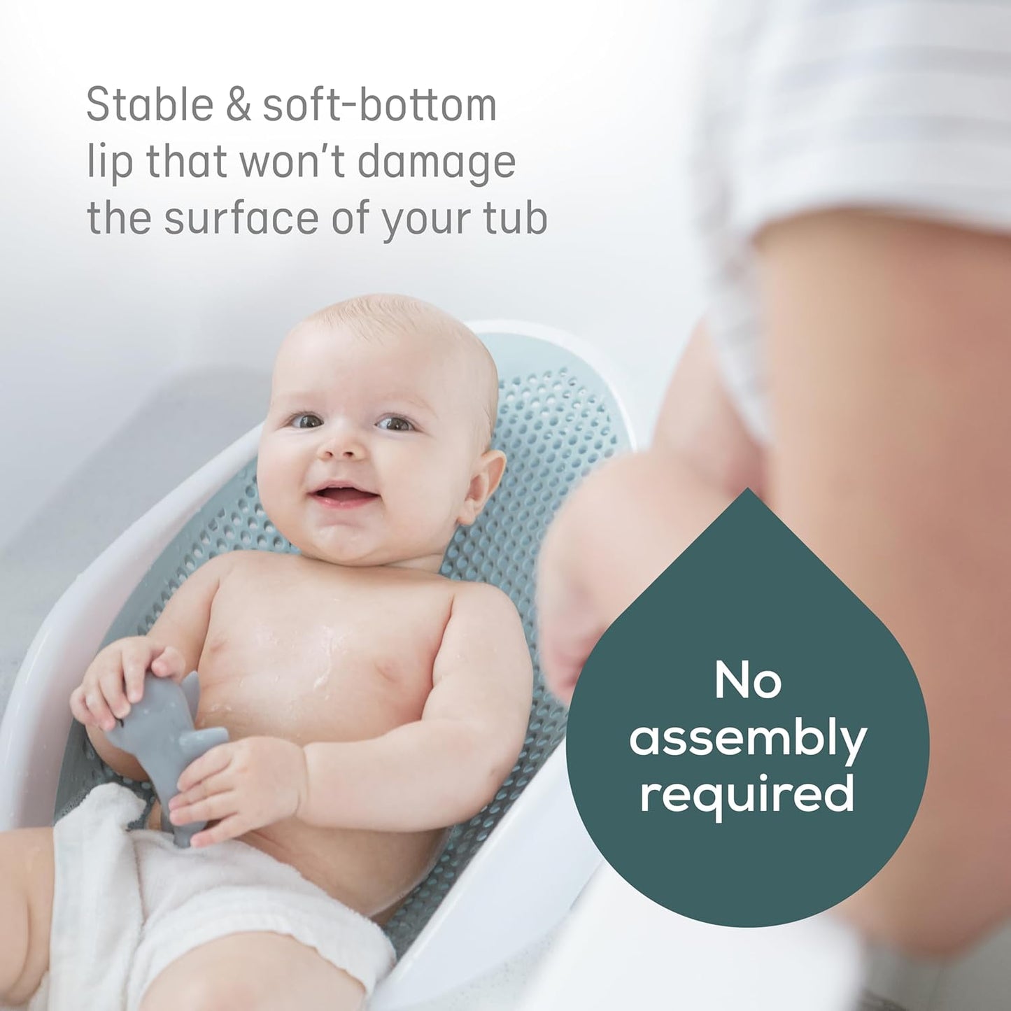 Baby Bath Support, Aqua, for Babies Less than 6 Months of Age, Made in Canada
