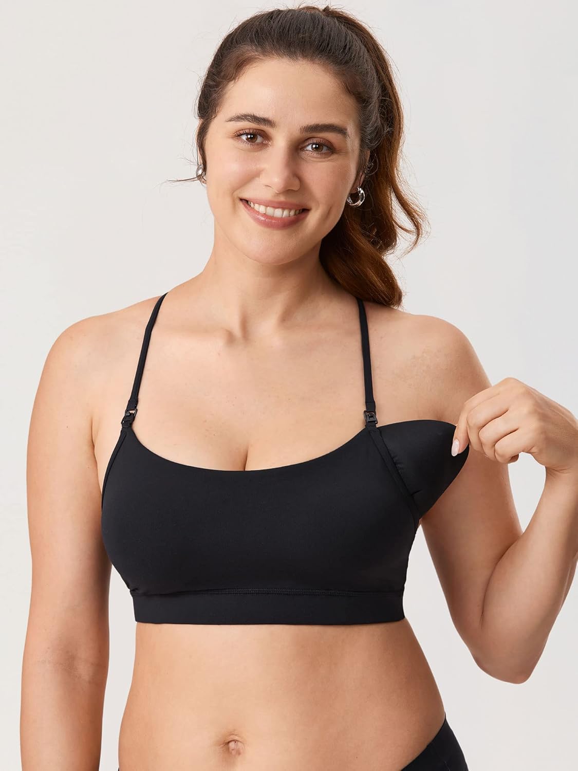 Women'S Nursing Bras Support Nursing Sports Bra Y Back Racerback Breastfeeding Maternity Padded Workout Yoga