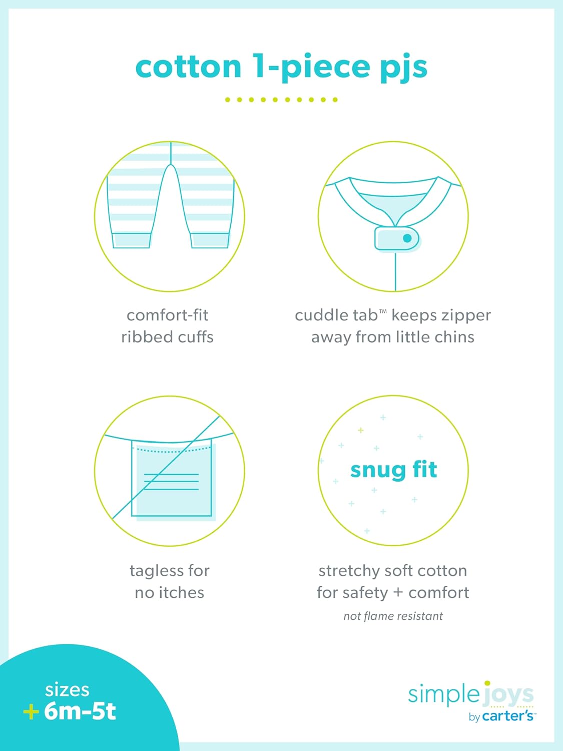 Baby-Boys 3-Pack Snug Fit Footless Cotton Pajamaspajama Set