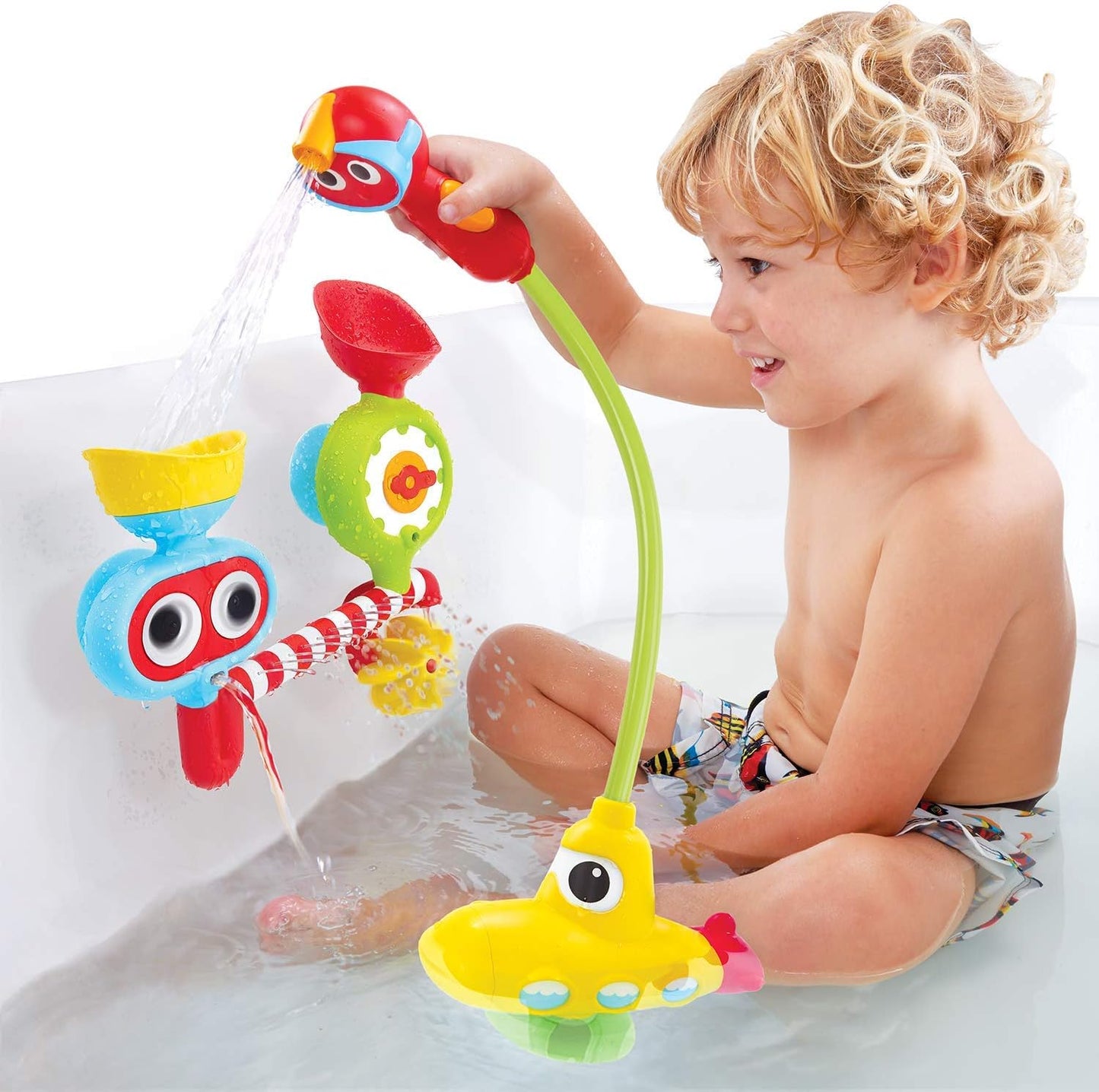 Kids Bath Toy - Submarine Spray Station - Battery Operated Water Pump with Hand Shower for Bathtime Play - Generates Magical Effects (Age 2-6 Years) Open Box