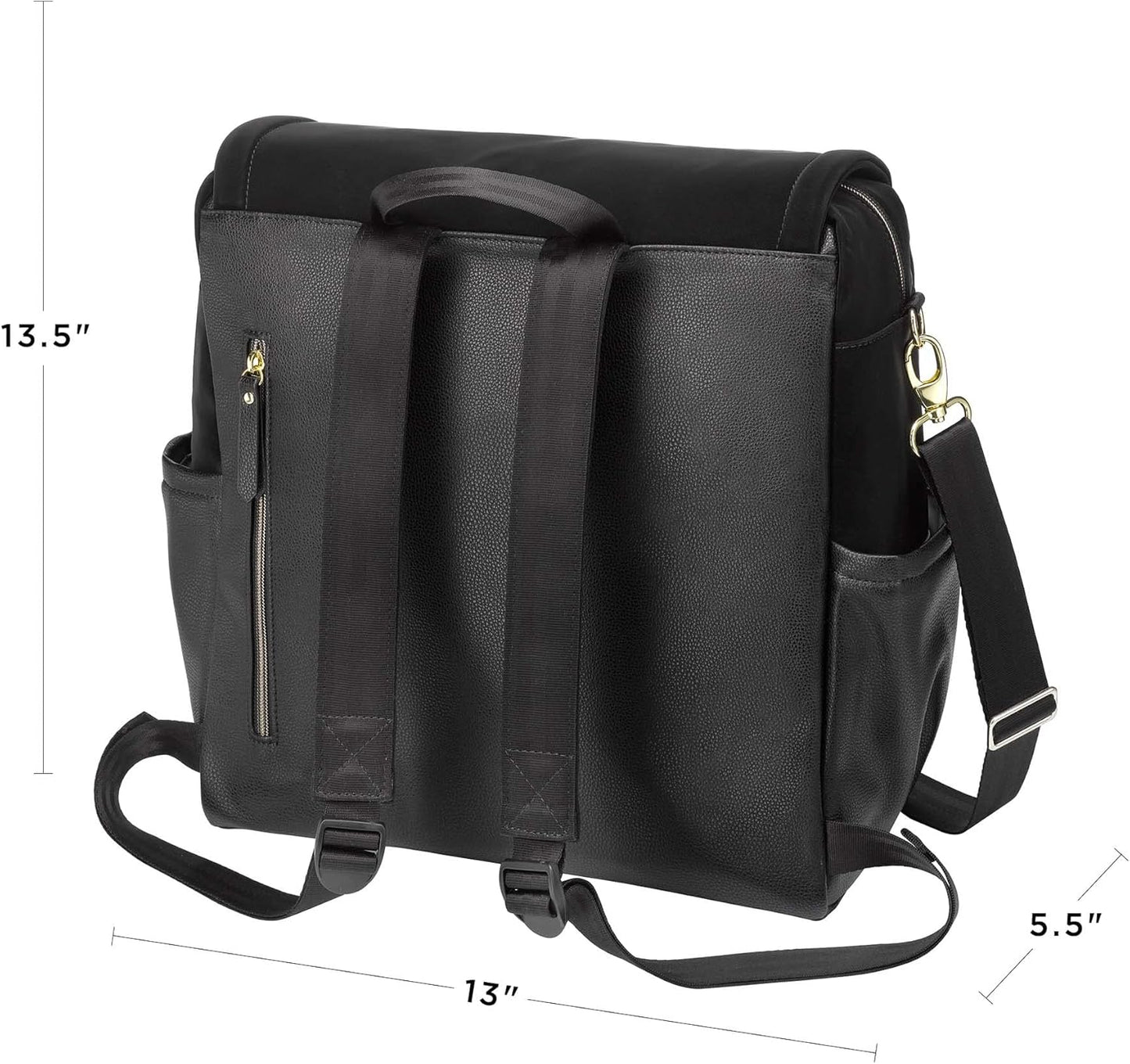 Boxy Backpack, Diaper Bag, Stylish Baby Bag, Spacious Backpack, On-The-Go Moms, Twilight Black