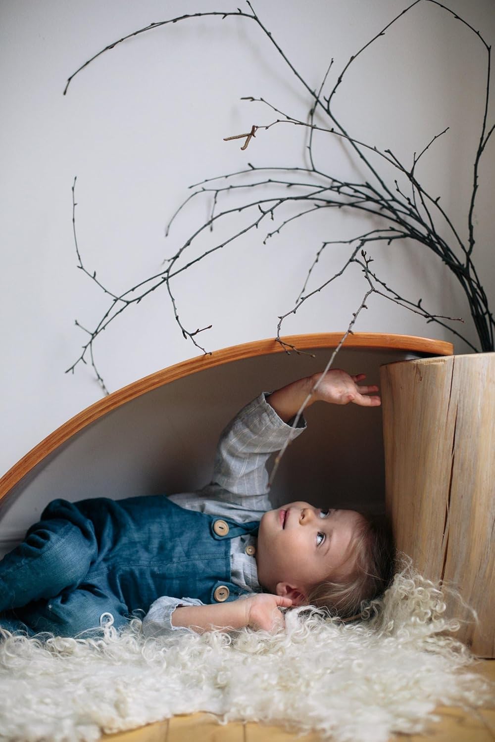 Kinderboard, Waldorf Original Wooden Balance Board for Toddlers, Kids, Teens & Adults | Sustainable & Eco-Friendly | Helps Develop Balance & Coordination Skills | Universal Use for All Ages (Bamboo)