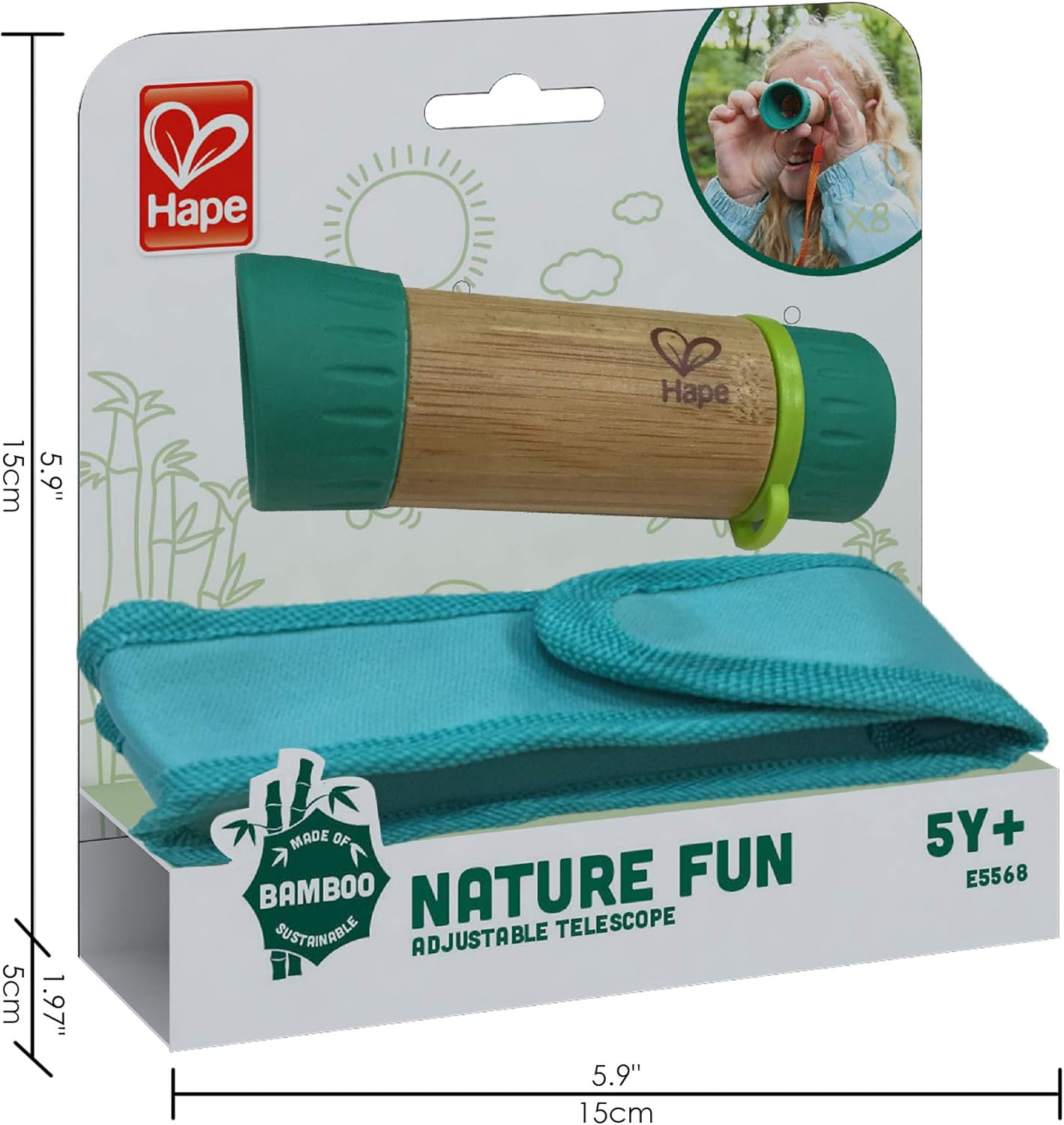 Outdoor Adventure Collection Adjustable Telescope, Green