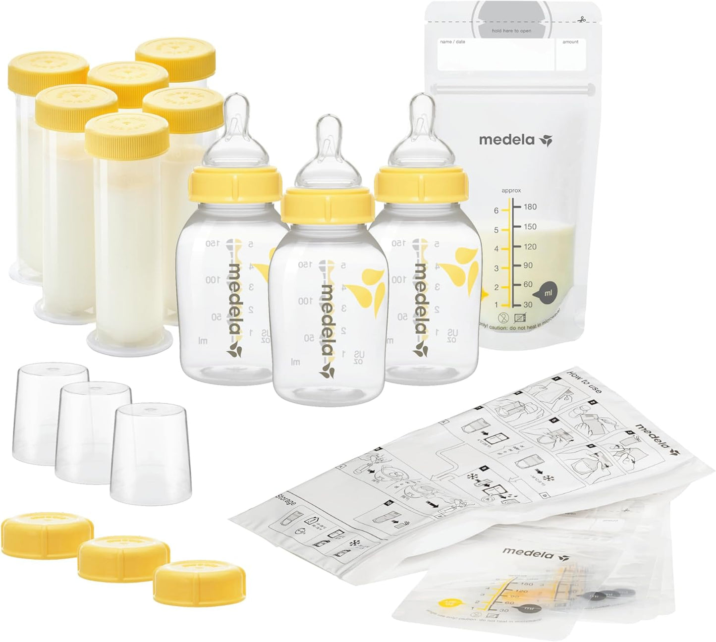 Pump in Style Plug-In Breast Pump, Wearable In-Bra Collection Cups, Easy to Clean & Breastfeeding Gift Set, Complete Breast Milk Storage System; Bottles, Nipples, Travel Caps