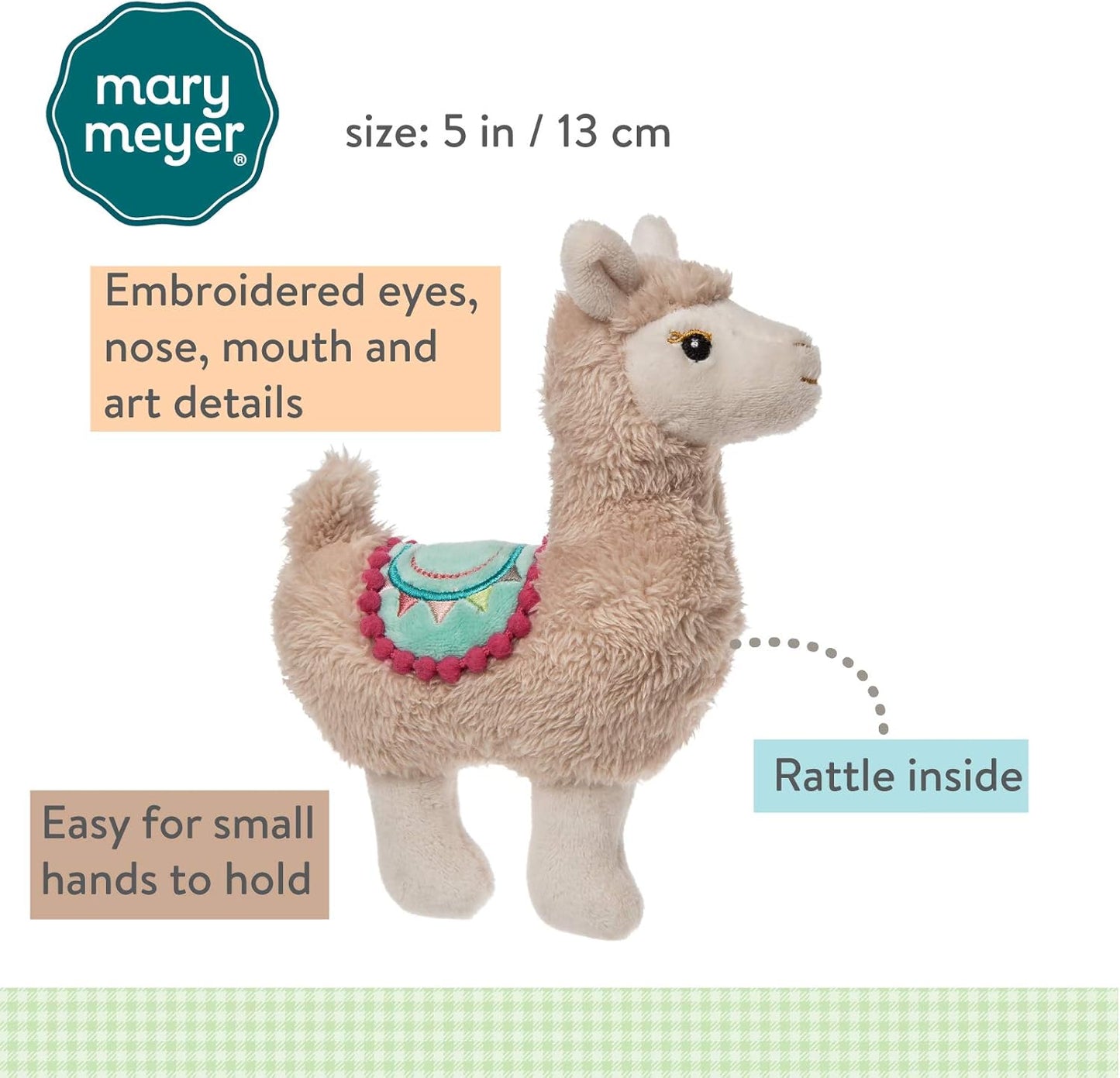 - Baby Infant Toddler - Lily Llama Rattle - Sensory Toy