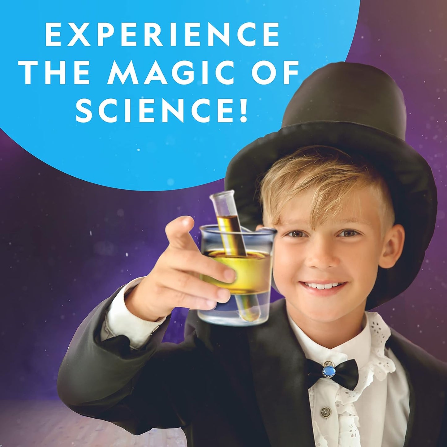 Science Magic Kit – Science Kit for Kids with 50 Unique Experiments and Magic Tricks, Chemistry Set and STEM Toy, a Great Gift for Boys and Girls