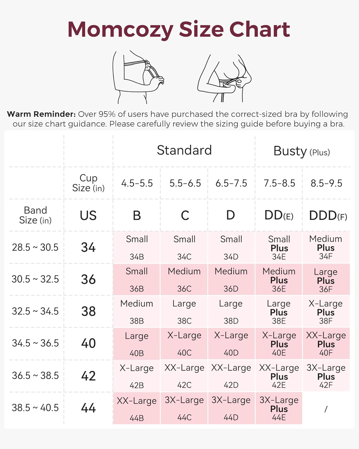 Nursing Bras for Breastfeeding, Low-Impact Nursing Sports Bra Support Maternity Pregnancy Padded Wireless Bralette